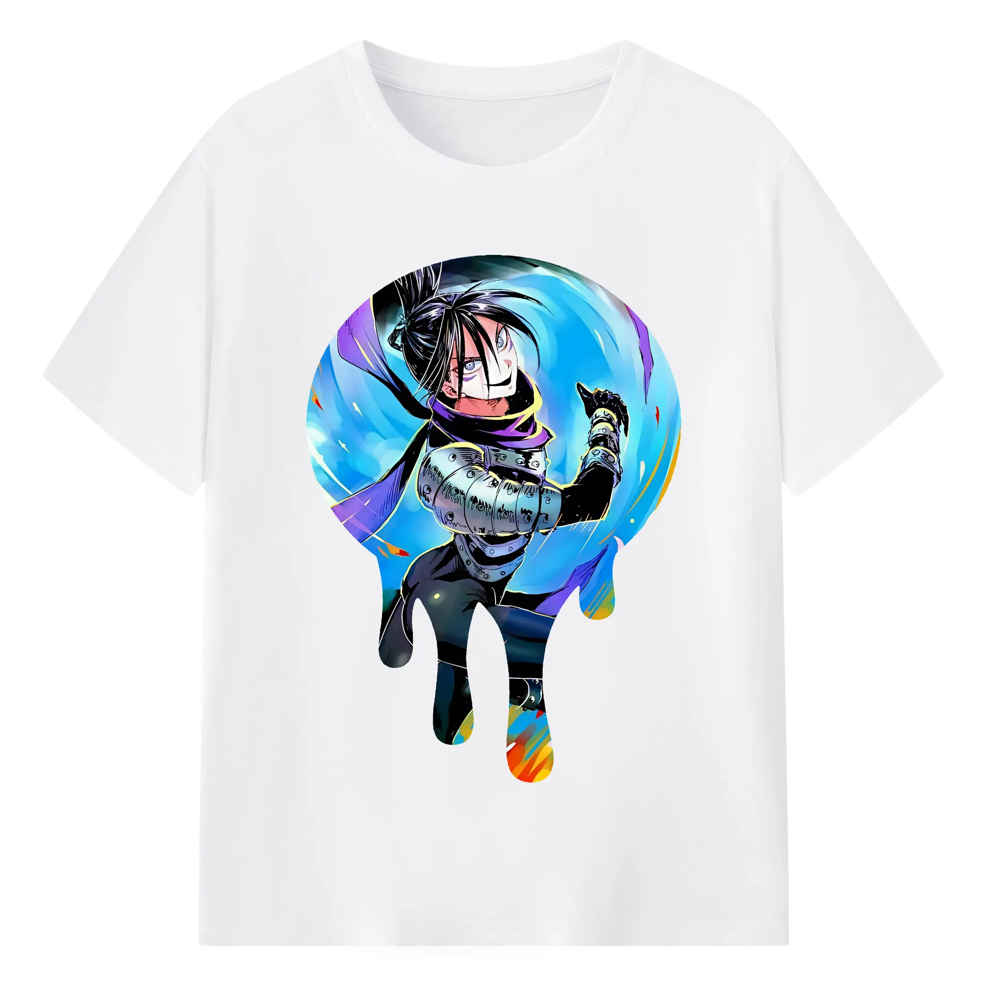 ワンパンマン グッズ 音速のソニック - 綿100％ 半袖Tシャツ ・ フロントプリント ・ 快適 通気性 ・ 日常使い 散歩 スポーツ用