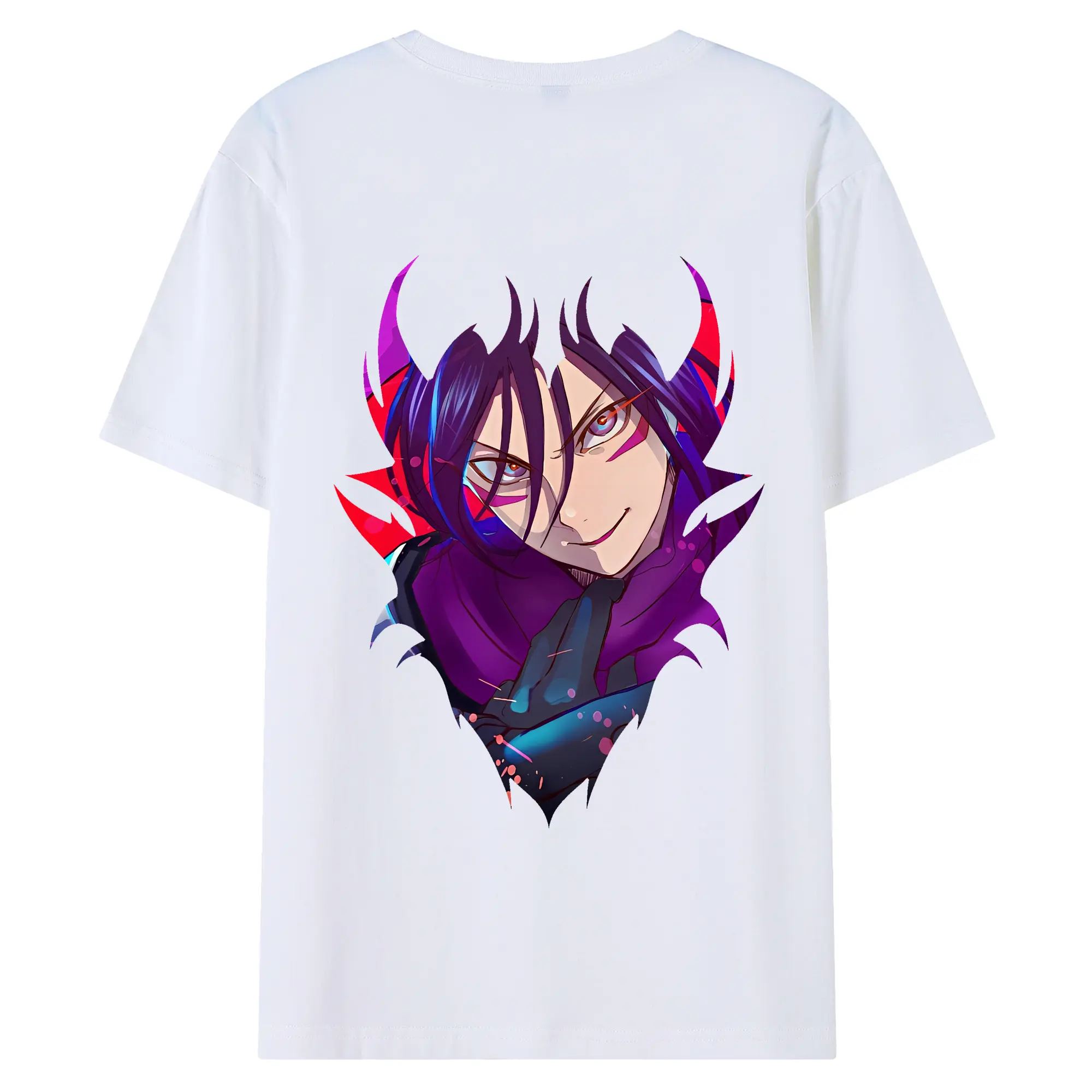 ワンパンマン グッズ 音速のソニック - 綿100％ 半袖Tシャツ ・ バックプリント ・ 快適 通気性 ・ 日常使い 散歩 スポーツ用