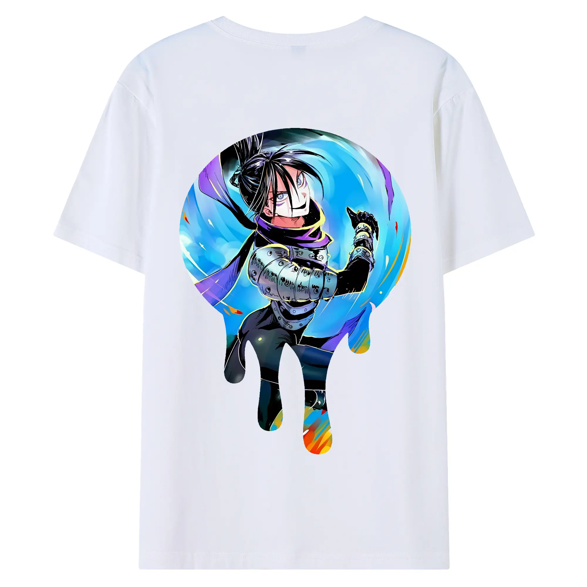 ワンパンマン グッズ 音速のソニック - 綿100％ 半袖Tシャツ ・ バックプリント ・ 快適 通気性 ・ 日常使い 散歩 スポーツ用