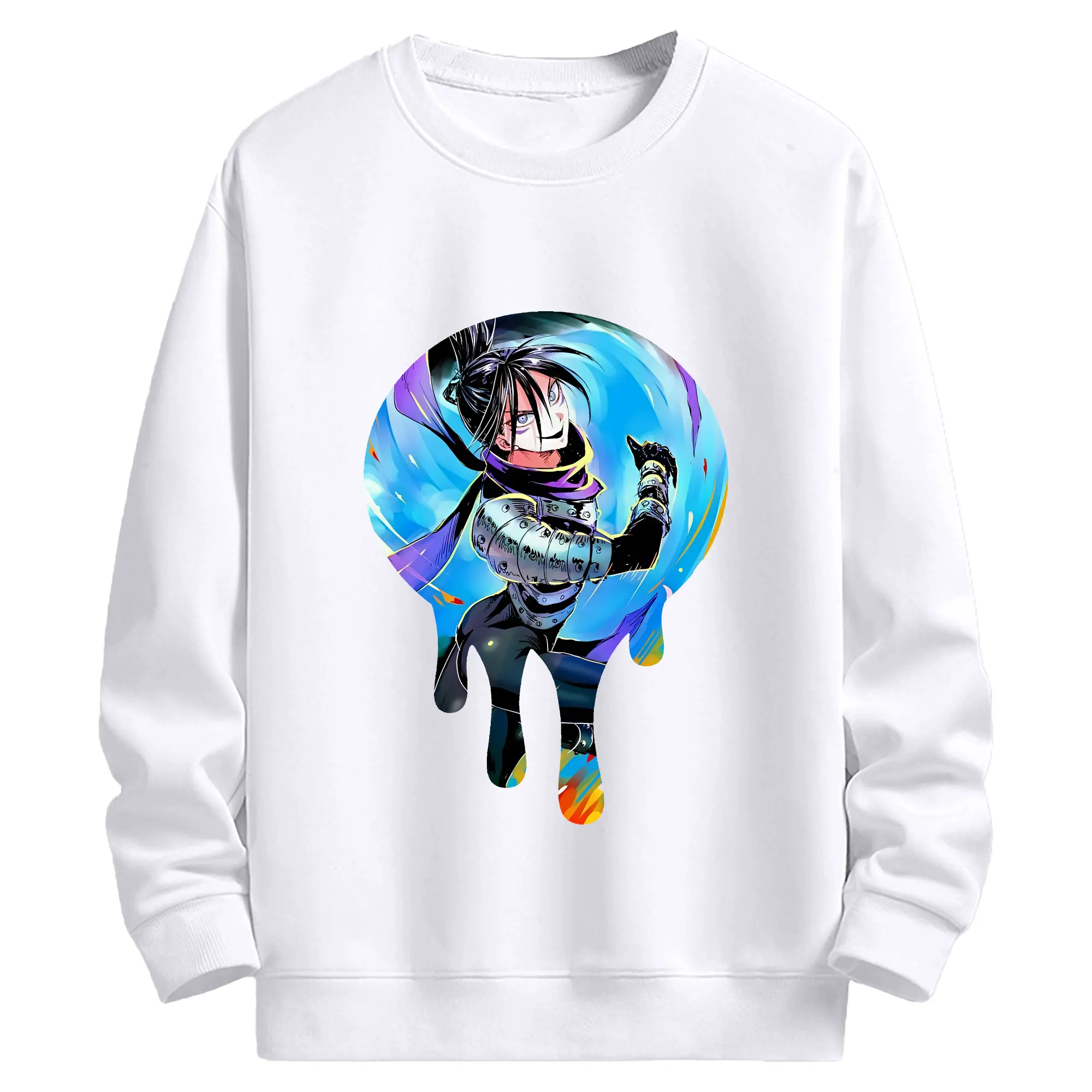 ワンパンマン グッズ 音速のソニック - 高品質 クルーネック スウェット ・ コットン59％ ポリエステル41％ ・ ユニセックス 長袖 トレーナー ・ カジュアル デイリー スポーツ 散歩用