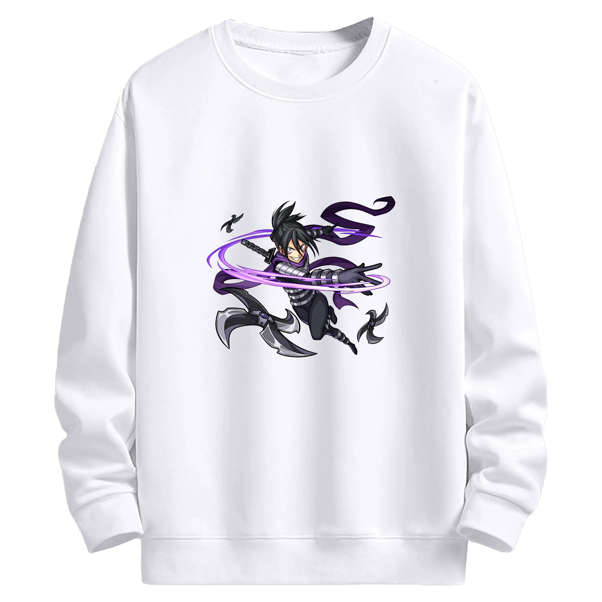 ワンパンマン グッズ 音速のソニック - 高品質 クルーネック スウェット ・ コットン59％ ポリエステル41％ ・ ユニセックス 長袖 トレーナー ・ カジュアル デイリー スポーツ 散歩用