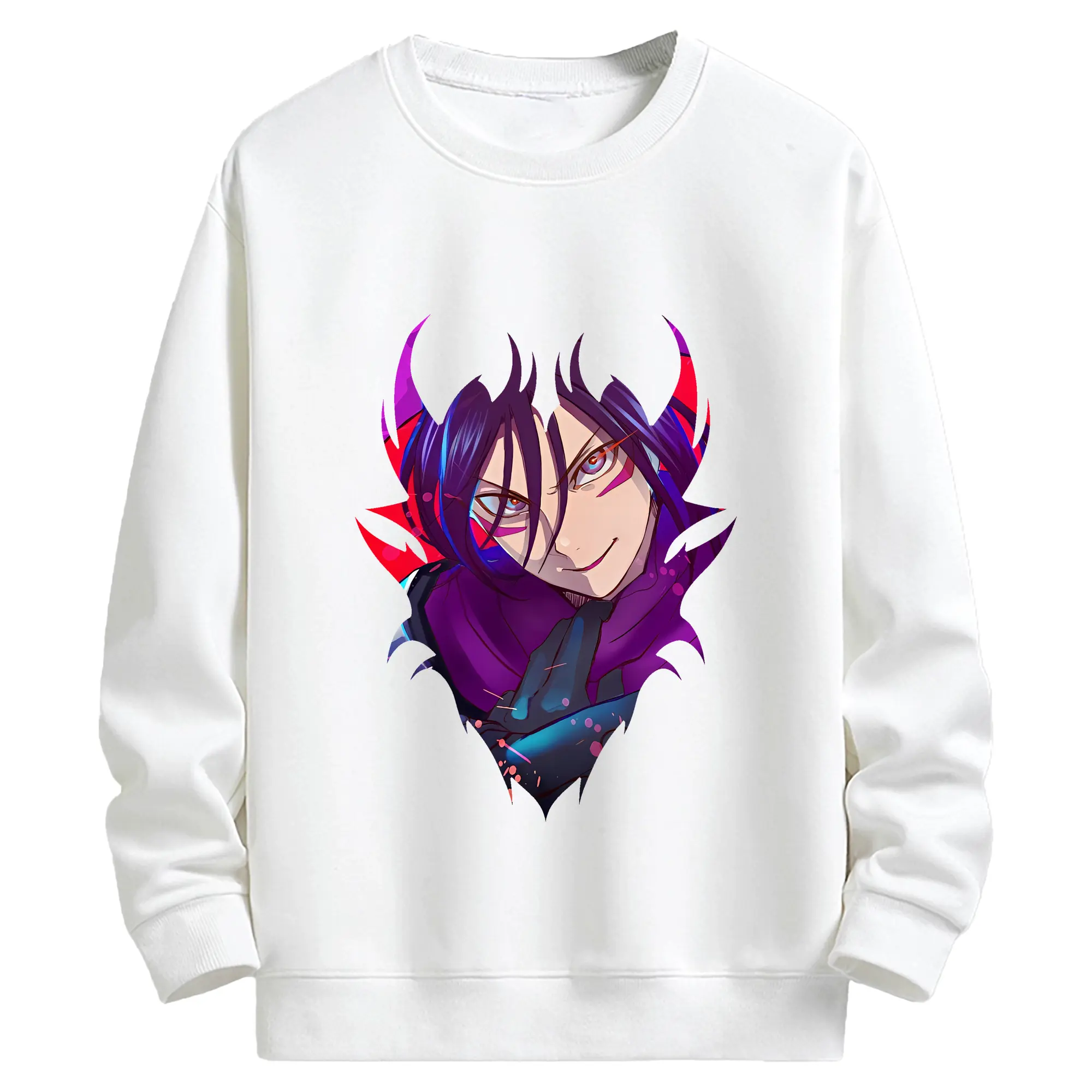 ワンパンマン グッズ 音速のソニック - キッズ クルーネックスウェットシャツ ・ フロントプリント ・ 綿80％ ポリエステル20％ ・ 快適 通学 スポーツ 日常使い お散歩用