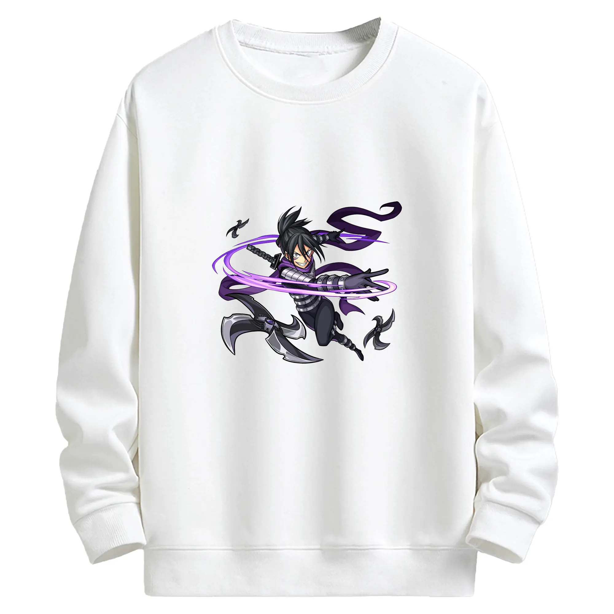 ワンパンマン グッズ 音速のソニック - キッズ クルーネックスウェットシャツ ・ フロントプリント ・ 綿80％ ポリエステル20％ ・ 快適 通学 スポーツ 日常使い お散歩用