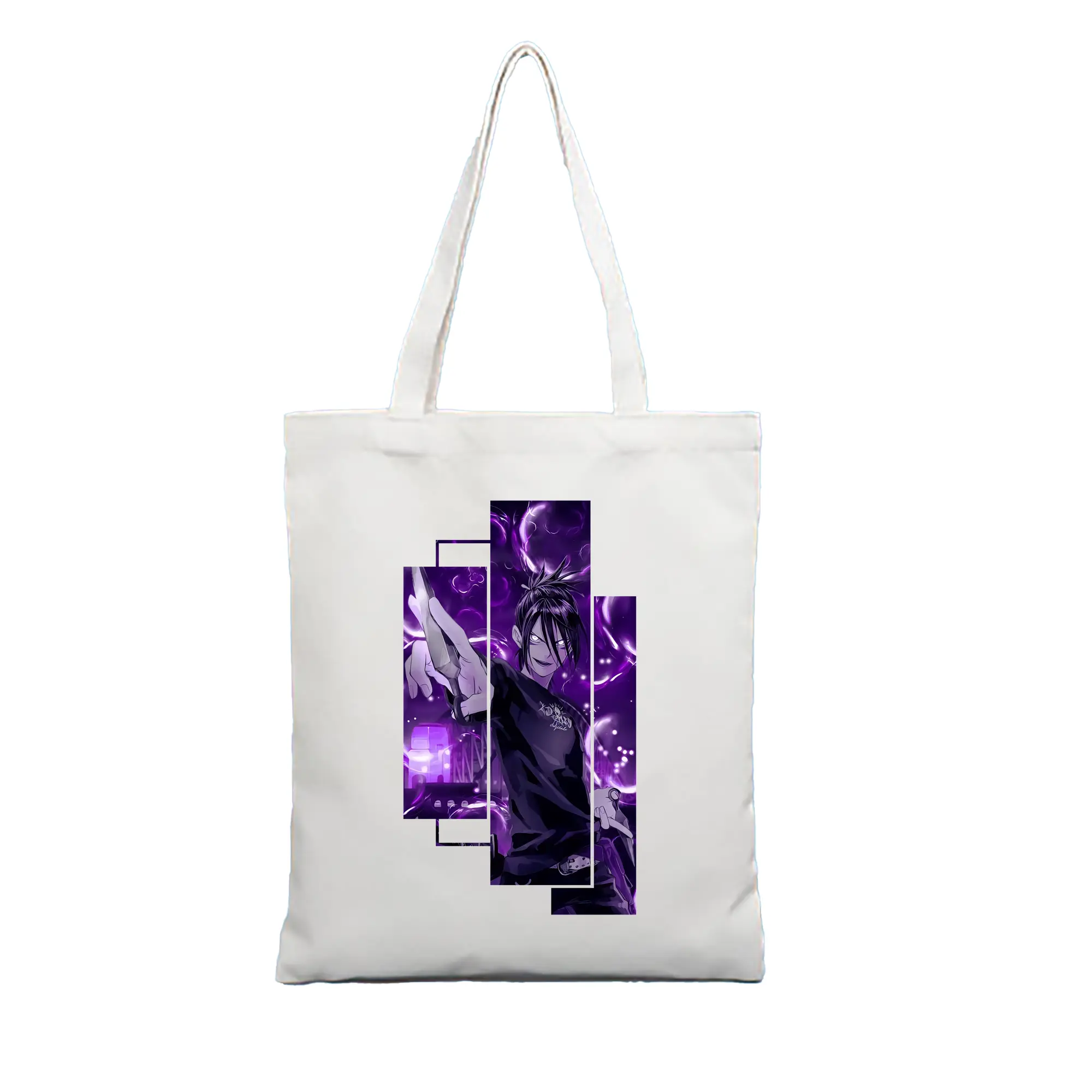 ワンパンマン グッズ 音速のソニック - 縦型キャンバス手提げバッグ（トートバッグ） ・ キャンバス素材 ・ ショッピング用 ・ 軽量 丈夫 お手入れ簡単