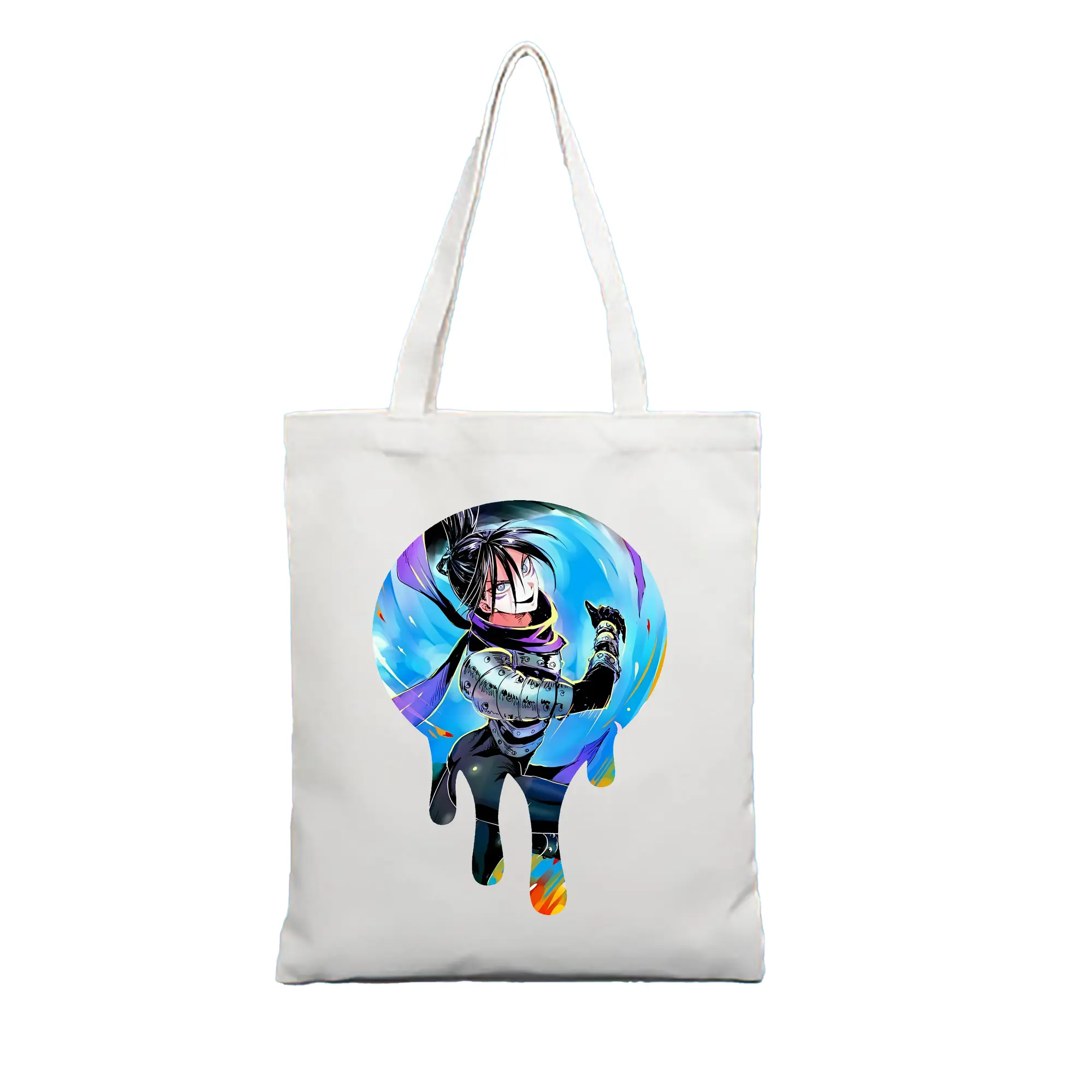 ワンパンマン グッズ 音速のソニック - 縦型キャンバス手提げバッグ（トートバッグ） ・ キャンバス素材 ・ ショッピング用 ・ 軽量 丈夫 お手入れ簡単