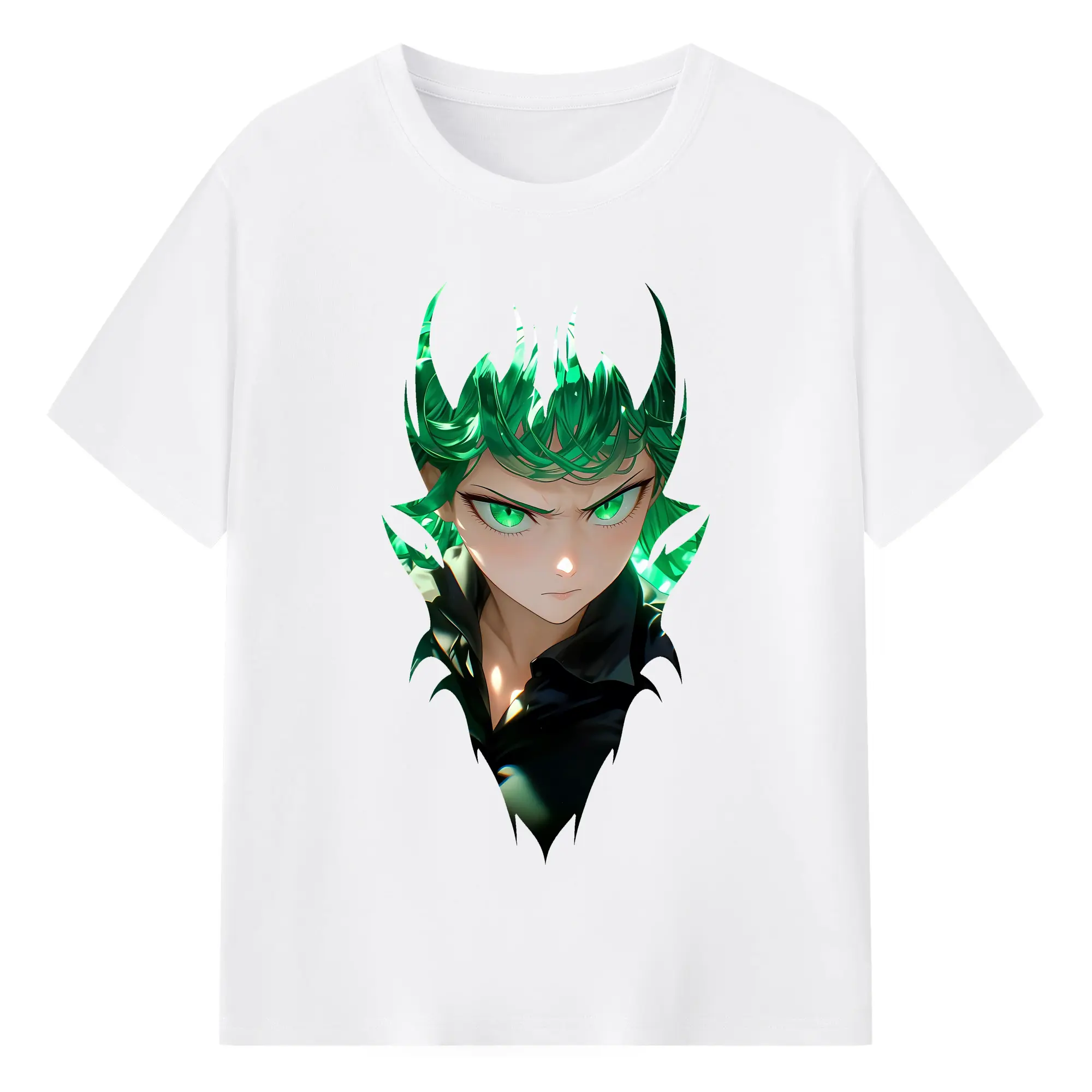 ワンパンマン グッズ 戦慄のタツマキ - 綿100％ 半袖Tシャツ ・ フロントプリント ・ 快適 通気性 ・ 日常使い 散歩 スポーツ用