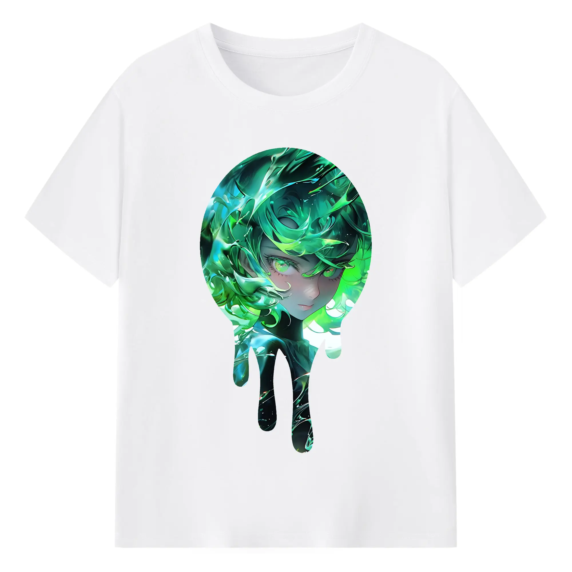 ワンパンマン グッズ 戦慄のタツマキ - 綿100％ 半袖Tシャツ ・ フロントプリント ・ 快適 通気性 ・ 日常使い 散歩 スポーツ用