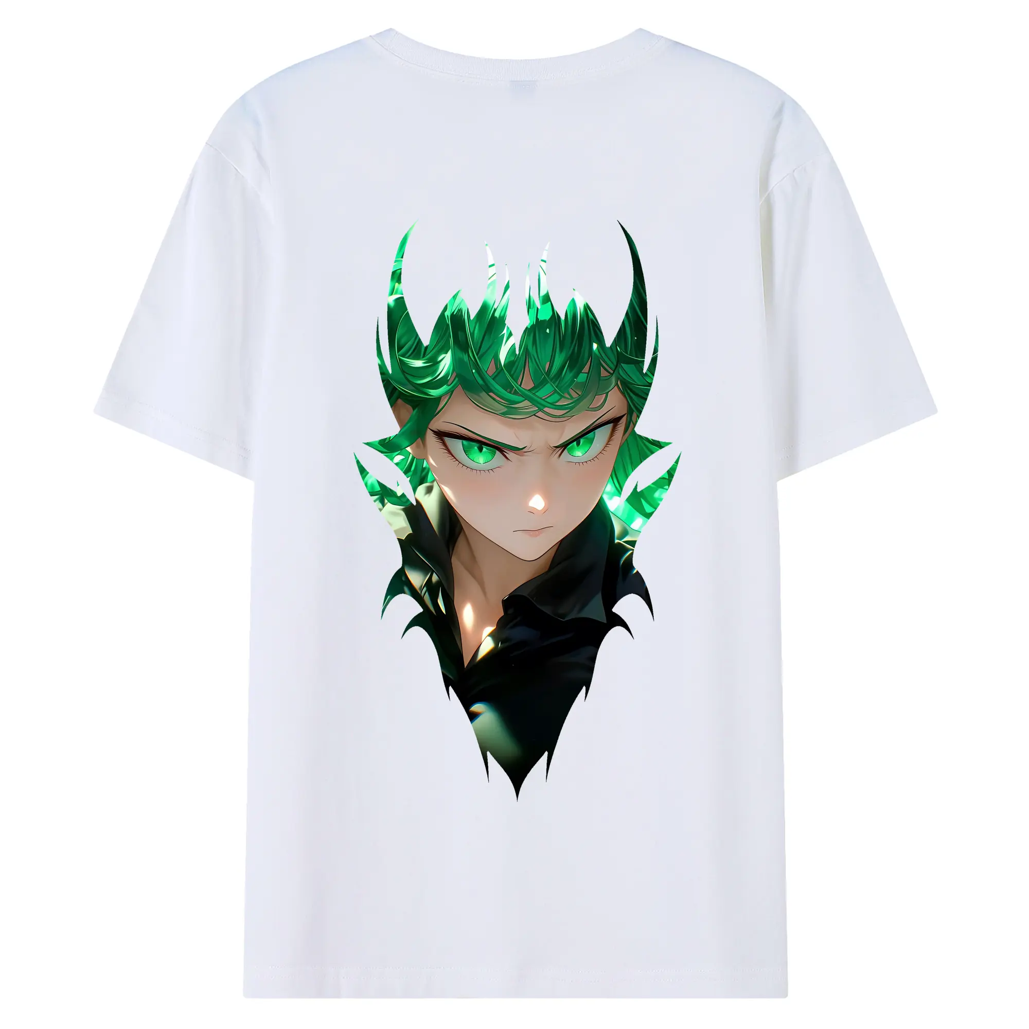 ワンパンマン グッズ 戦慄のタツマキ - 綿100％ 半袖Tシャツ ・ バックプリント ・ 快適 通気性 ・ 日常使い 散歩 スポーツ用