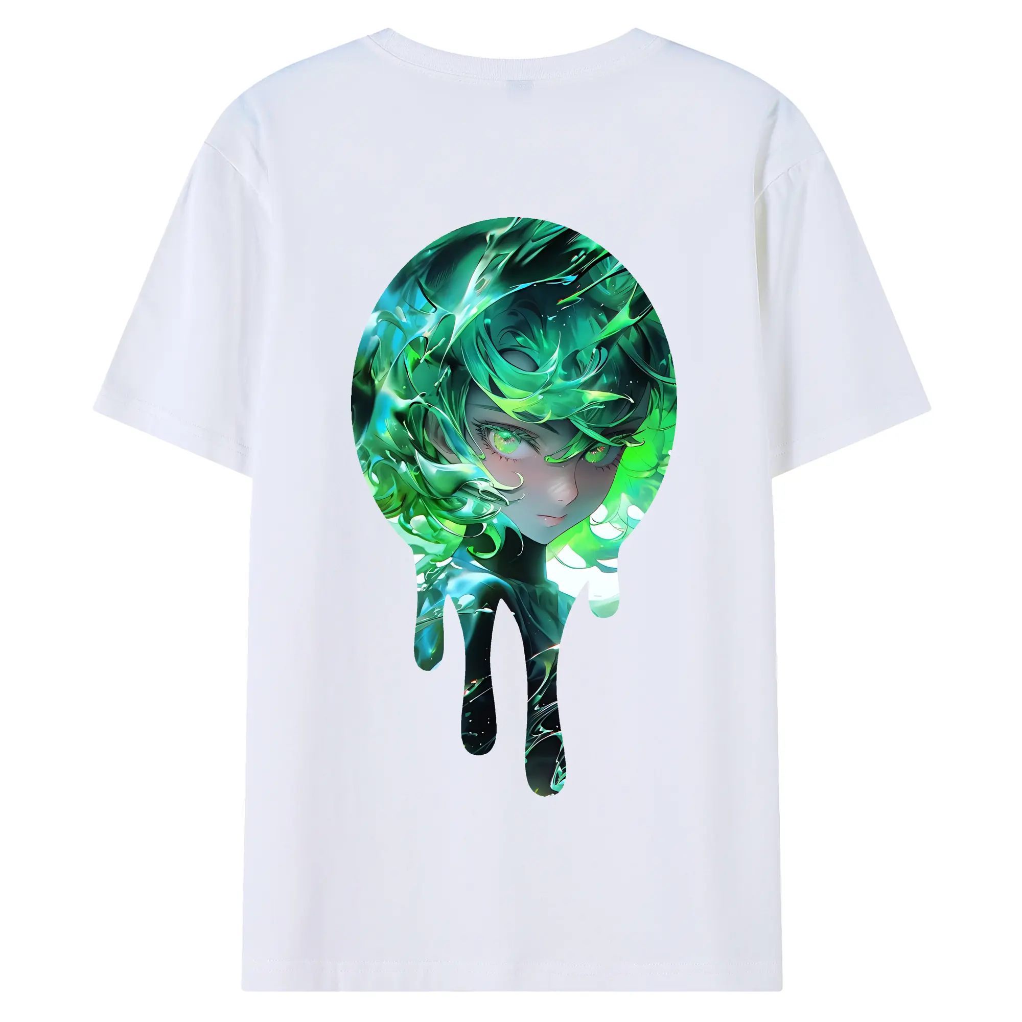 ワンパンマン グッズ 戦慄のタツマキ - 綿100％ 半袖Tシャツ ・ バックプリント ・ 快適 通気性 ・ 日常使い 散歩 スポーツ用