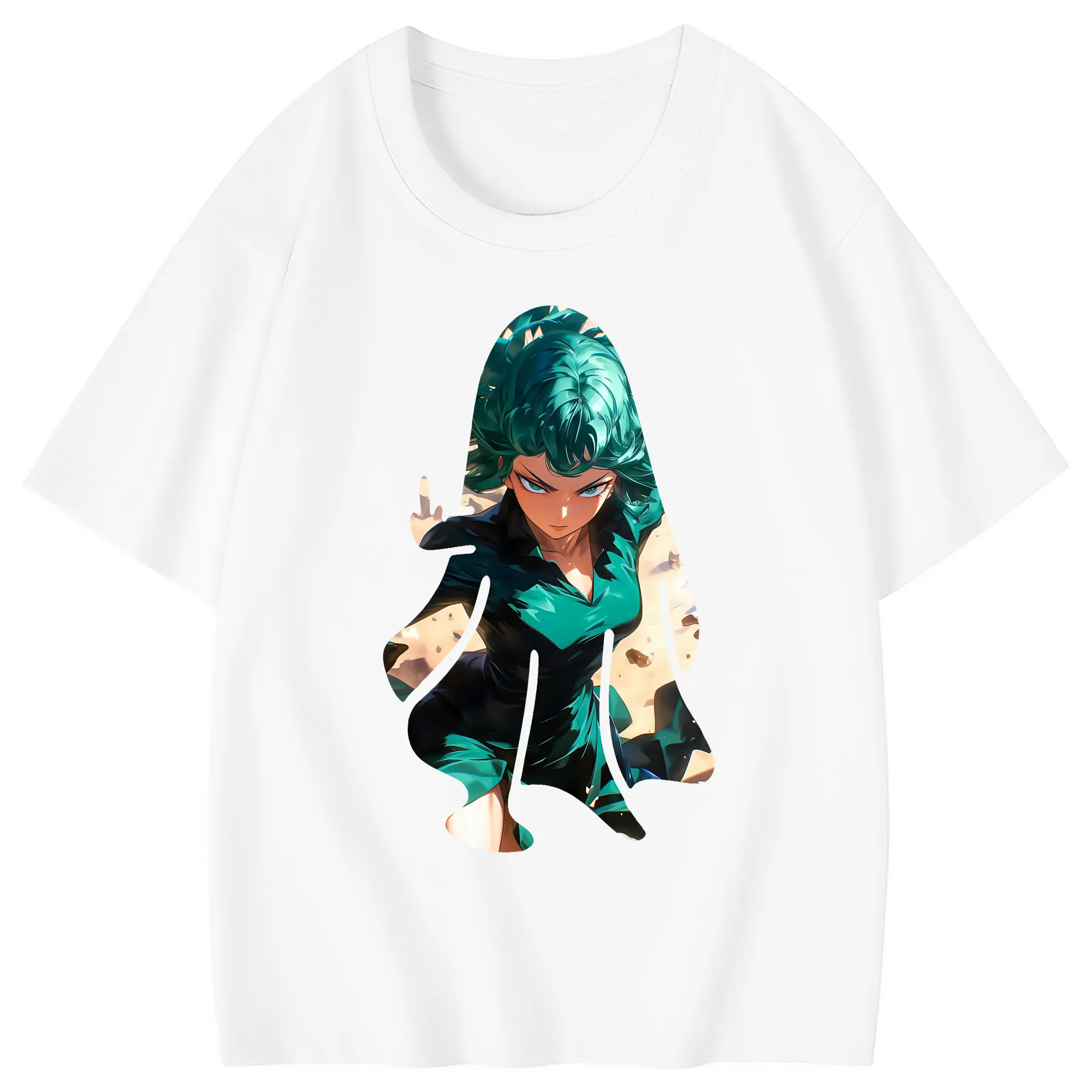 ワンパンマン グッズ 戦慄のタツマキ - 綿100％ キッズTシャツ ・ フロントプリント ・ 快適 通気性 ・ スポーツ カジュアル 散歩用