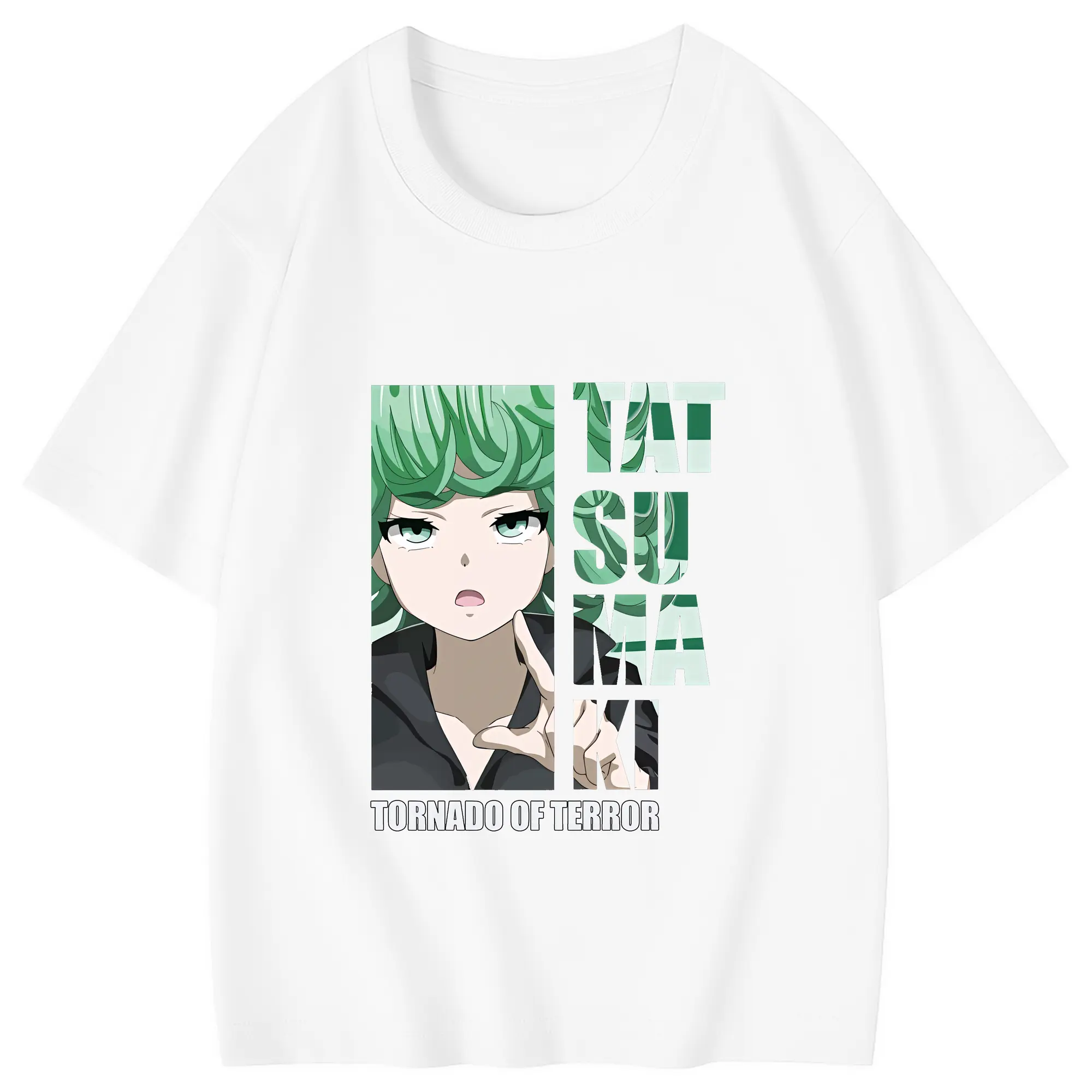 ワンパンマン グッズ 戦慄のタツマキ - 綿100％ キッズTシャツ ・ フロントプリント ・ 快適 通気性 ・ スポーツ カジュアル 散歩用