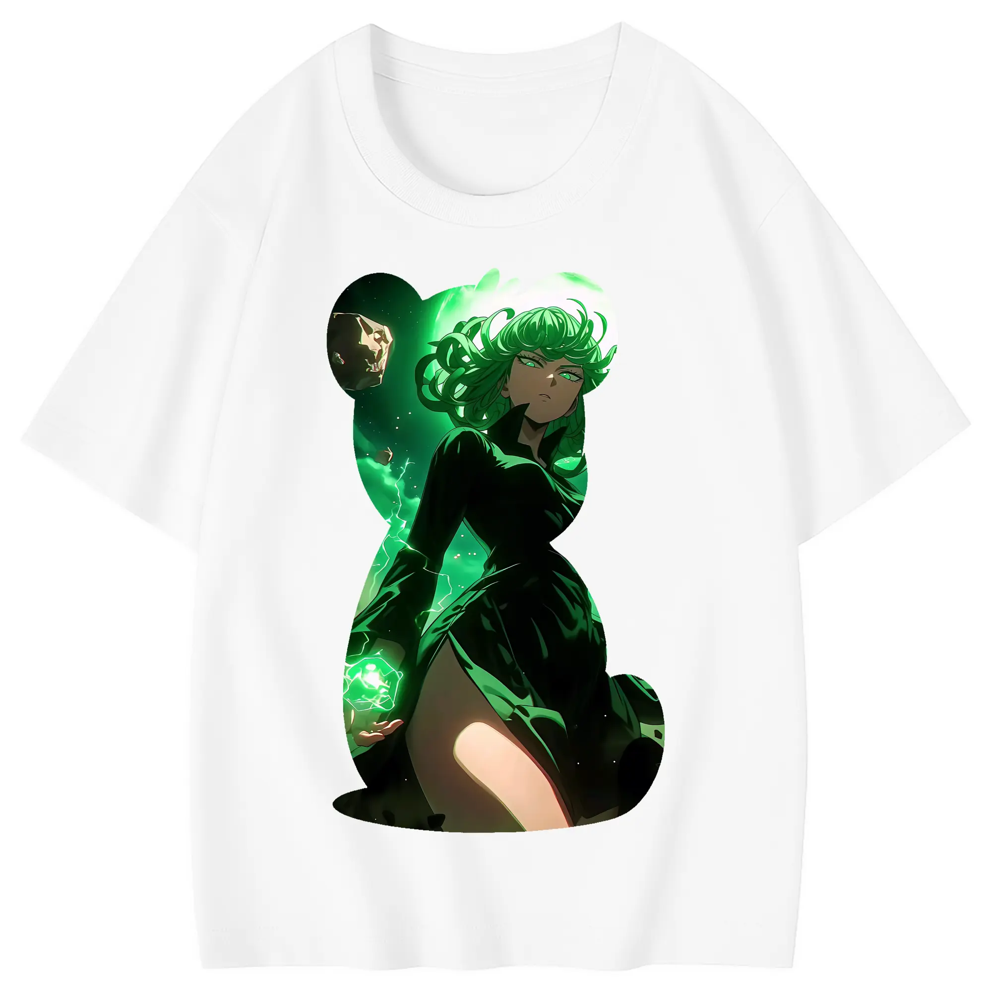 ワンパンマン グッズ 戦慄のタツマキ - 綿100％ キッズTシャツ ・ フロントプリント ・ 快適 通気性 ・ スポーツ カジュアル 散歩用