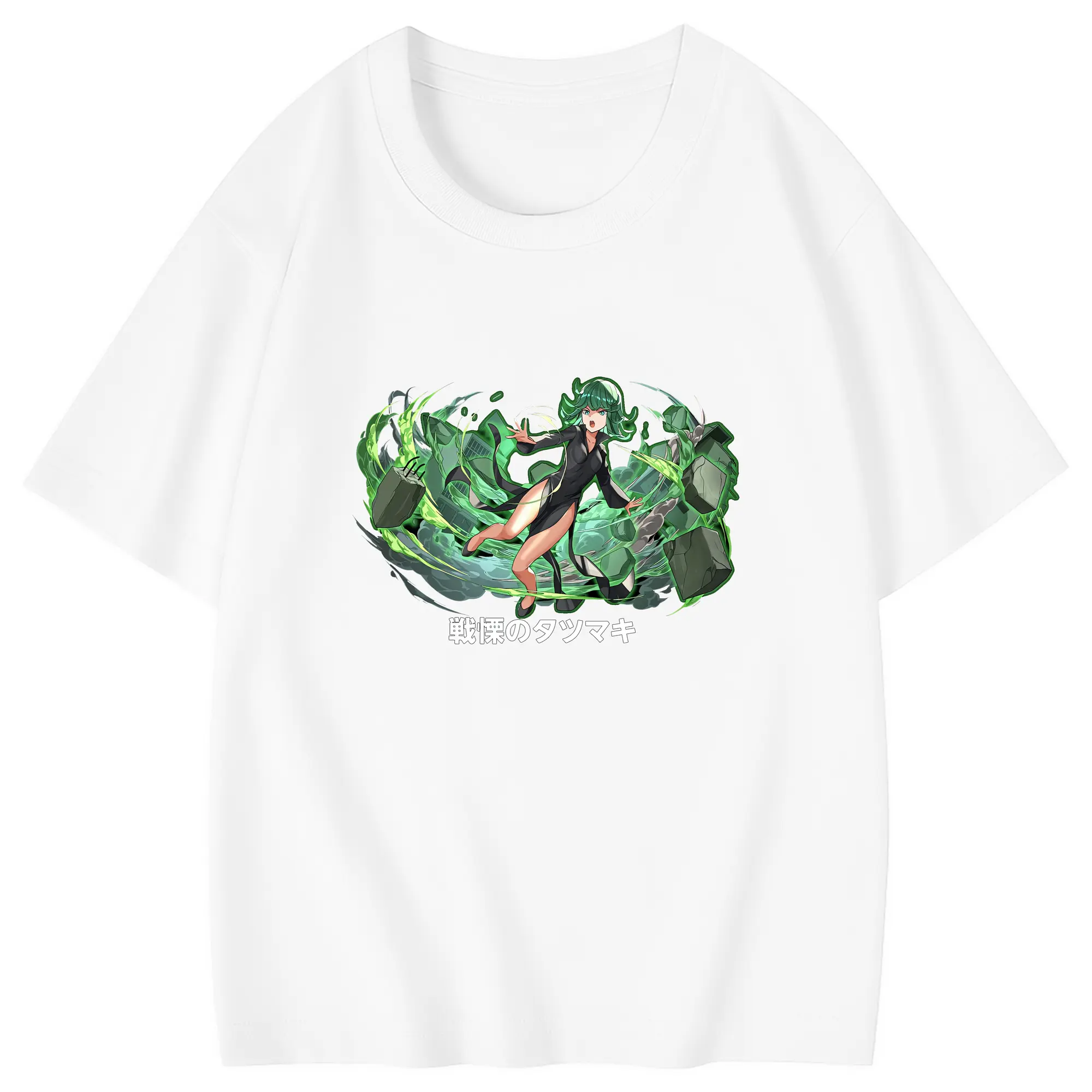 ワンパンマン グッズ 戦慄のタツマキ - 綿100％ キッズTシャツ ・ フロントプリント ・ 快適 通気性 ・ スポーツ カジュアル 散歩用