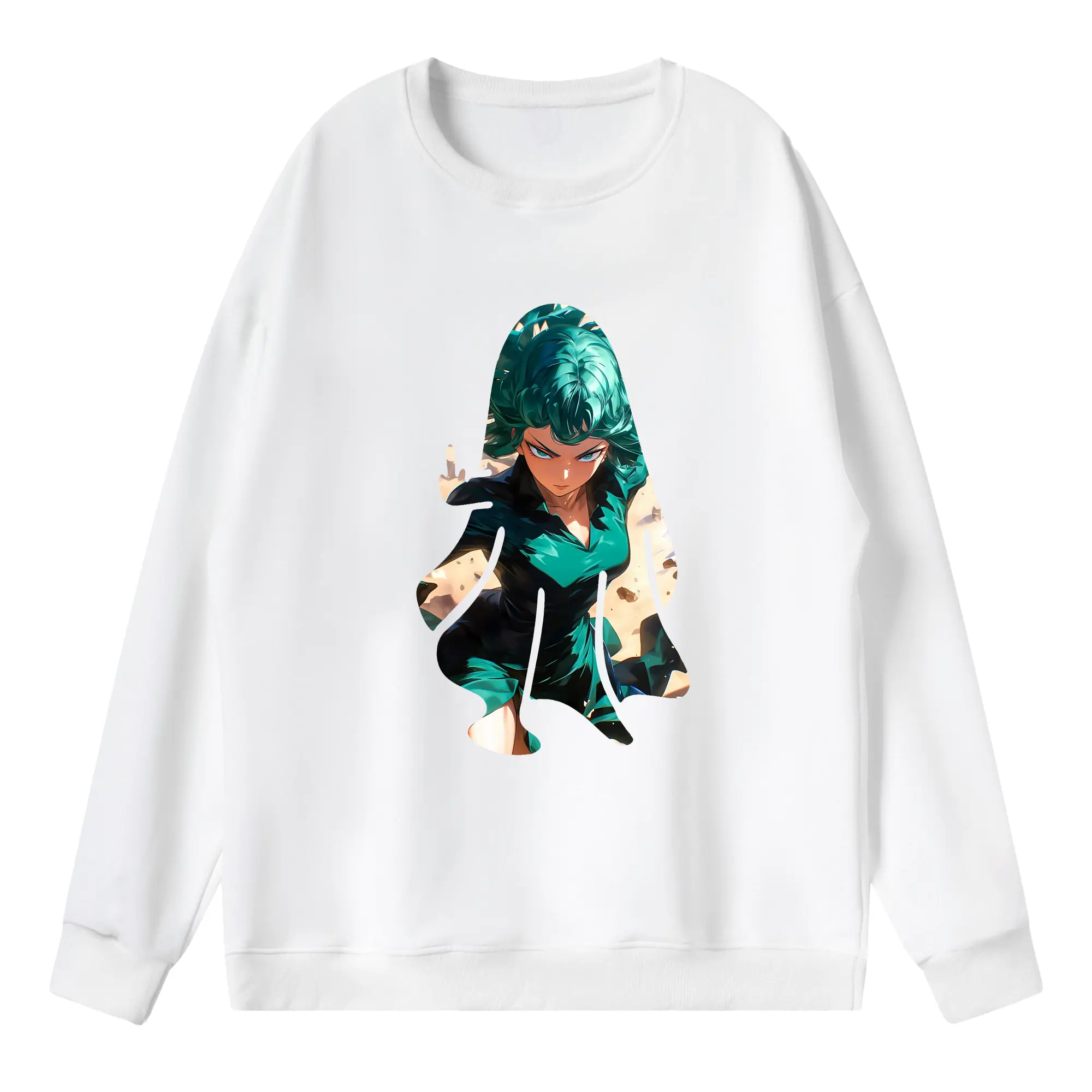 ワンパンマン グッズ 戦慄のタツマキ - 薄手 クルーネック スウェット 裏毛260g · ポリエステル 春秋向け カジュアル 男女兼用 · トレーナー デイリー スポーツ 散歩に最適