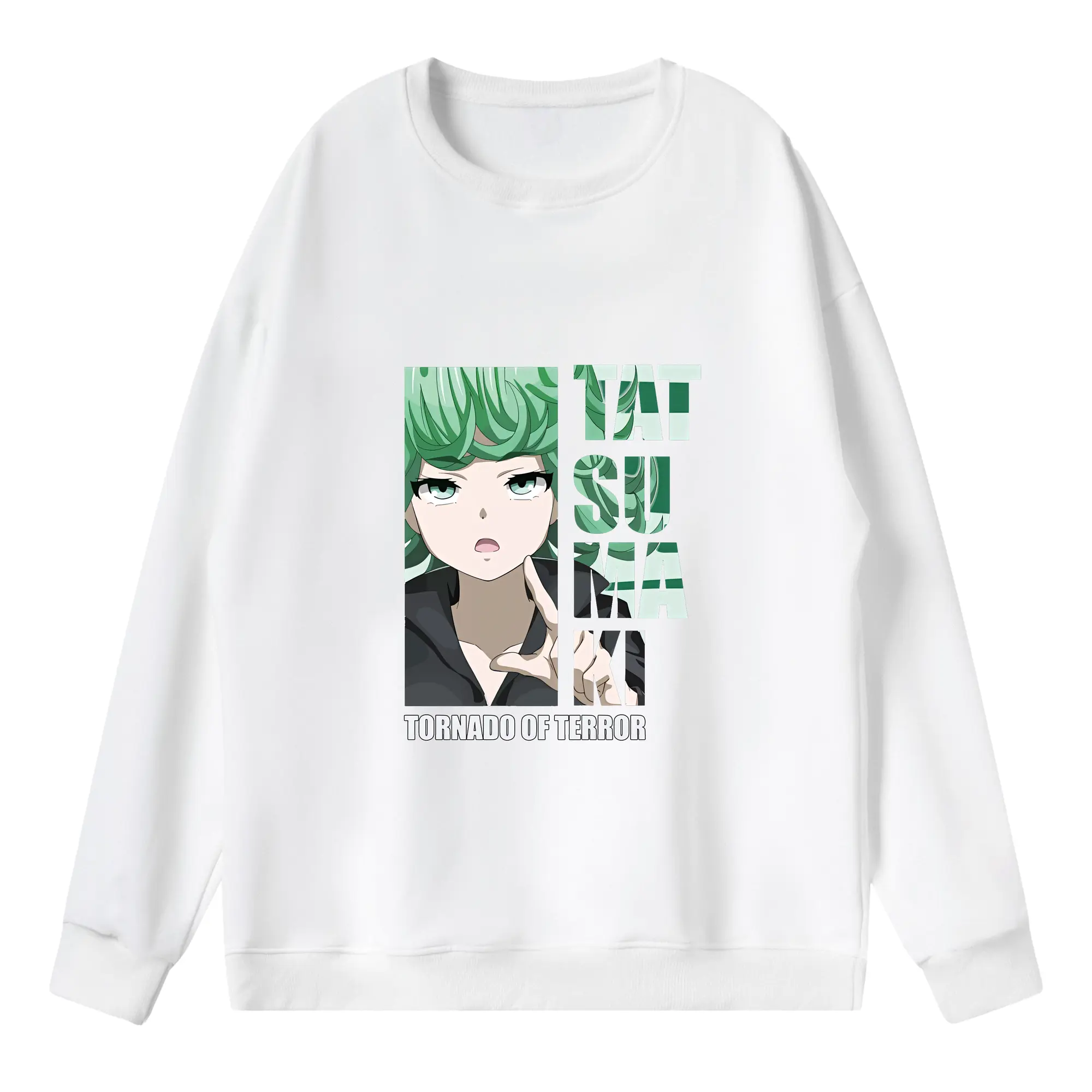 ワンパンマン グッズ 戦慄のタツマキ - 薄手 クルーネック スウェット 裏毛260g · ポリエステル 春秋向け カジュアル 男女兼用 · トレーナー デイリー スポーツ 散歩に最適