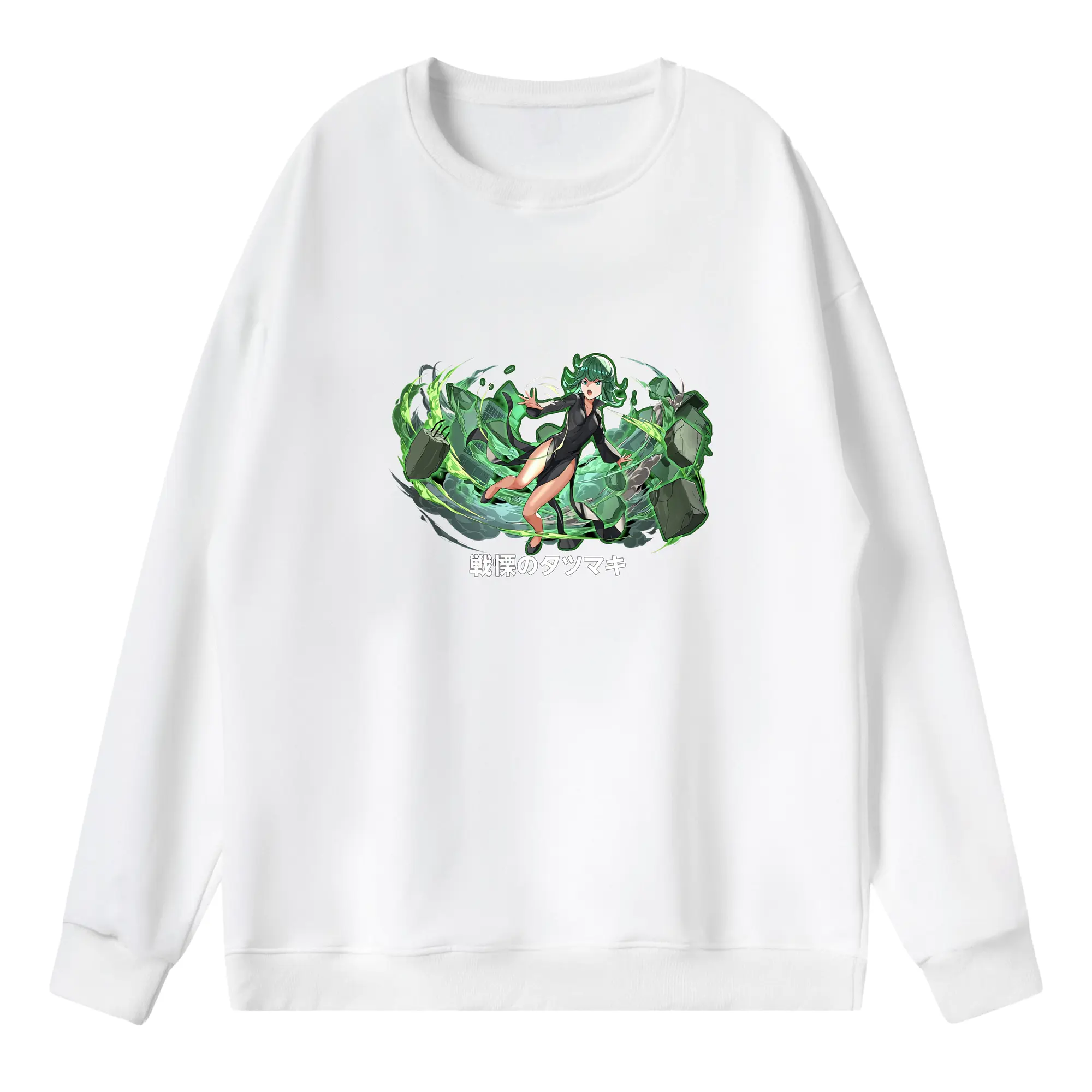 ワンパンマン グッズ 戦慄のタツマキ - 薄手 クルーネック スウェット 裏毛260g · ポリエステル 春秋向け カジュアル 男女兼用 · トレーナー デイリー スポーツ 散歩に最適