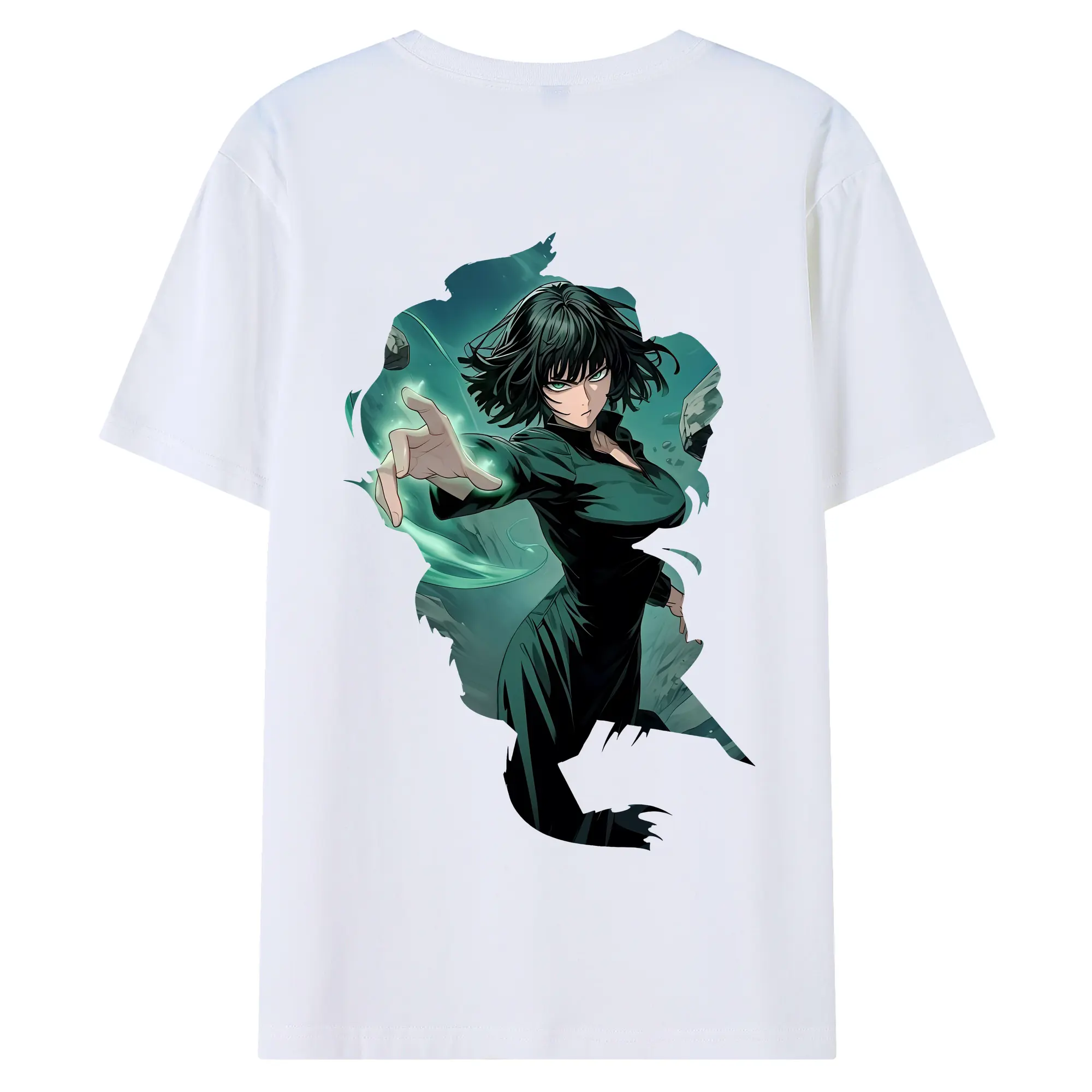 ワンパンマン グッズ 地獄のフブキ - 綿100％ 半袖Tシャツ ・ バックプリント ・ 快適 通気性 ・ 日常使い 散歩 スポーツ用