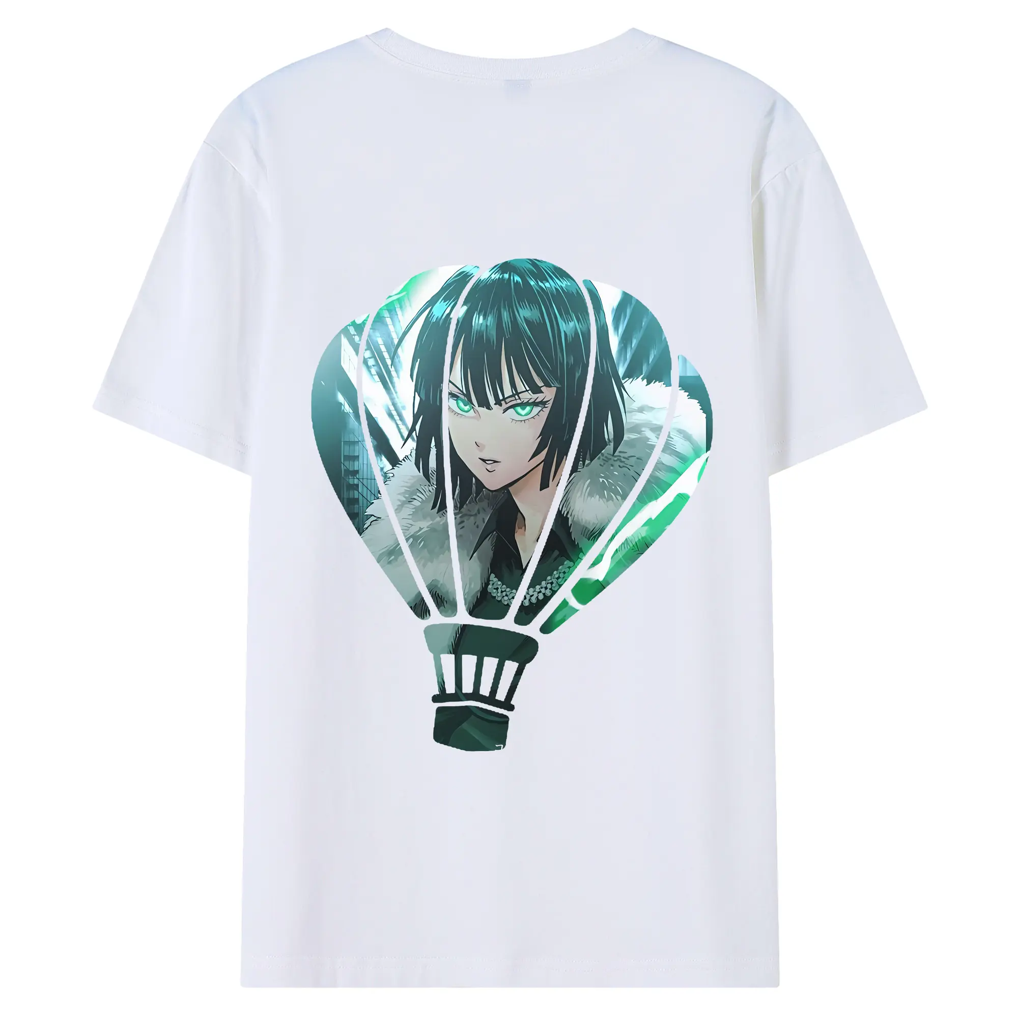 ワンパンマン グッズ 地獄のフブキ - 綿100％ 半袖Tシャツ ・ バックプリント ・ 快適 通気性 ・ 日常使い 散歩 スポーツ用