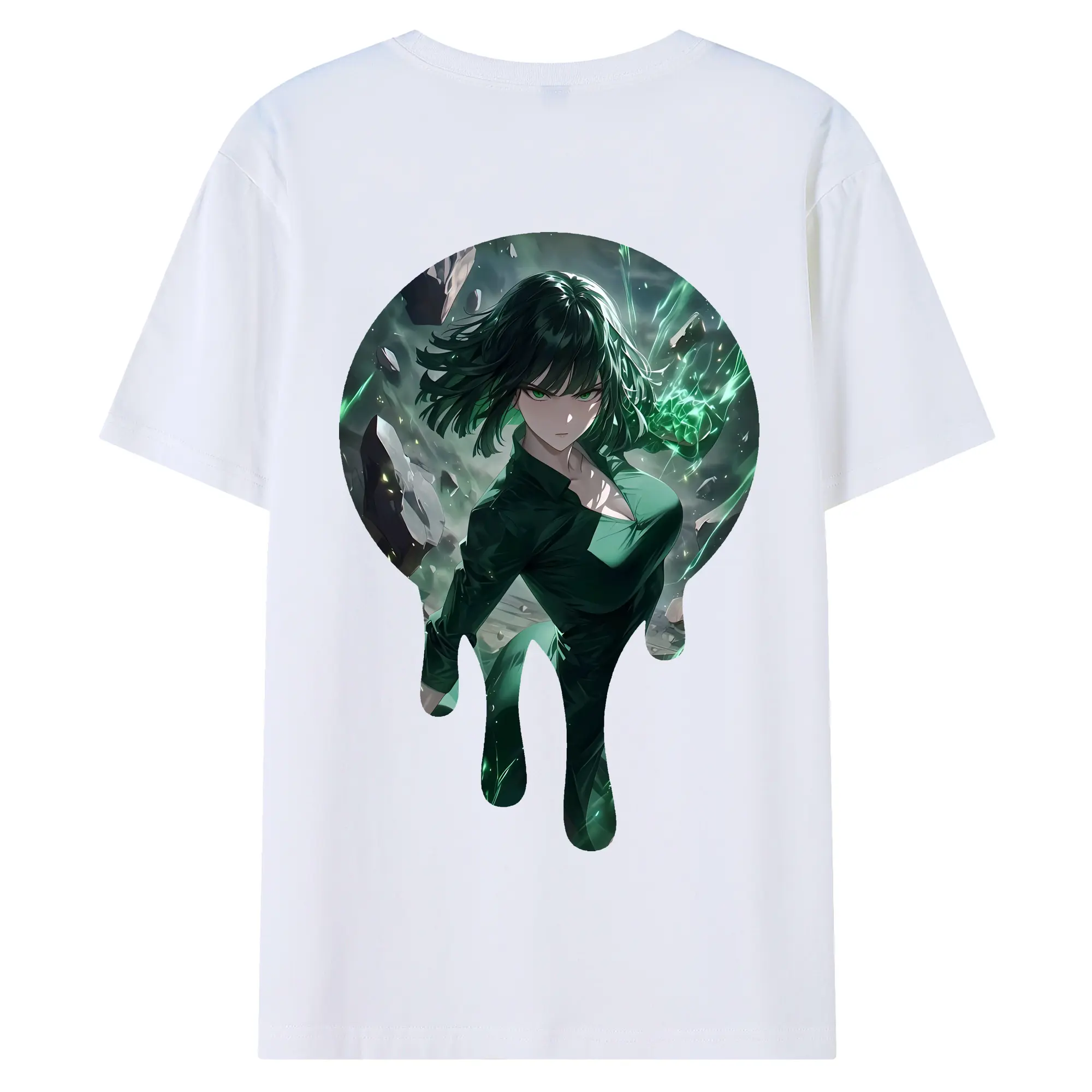 ワンパンマン グッズ 地獄のフブキ - 綿100％ 半袖Tシャツ ・ バックプリント ・ 快適 通気性 ・ 日常使い 散歩 スポーツ用