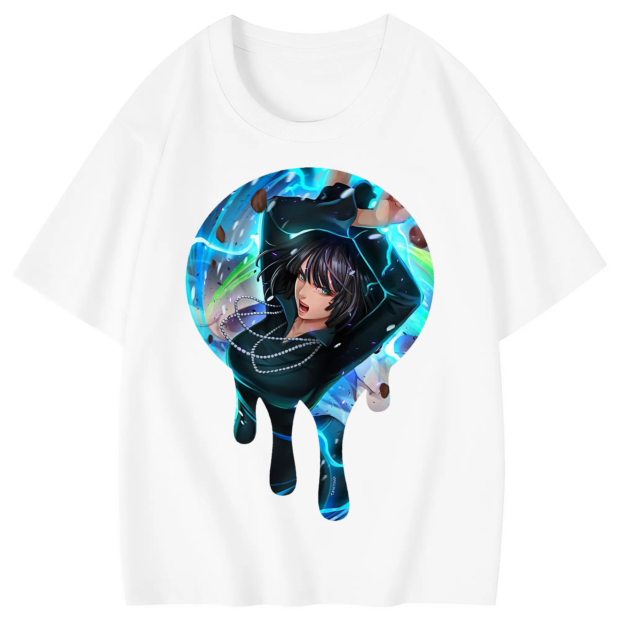 ワンパンマン グッズ 地獄のフブキ - 綿100％ キッズTシャツ ・ フロントプリント ・ 快適 通気性 ・ スポーツ カジュアル 散歩用