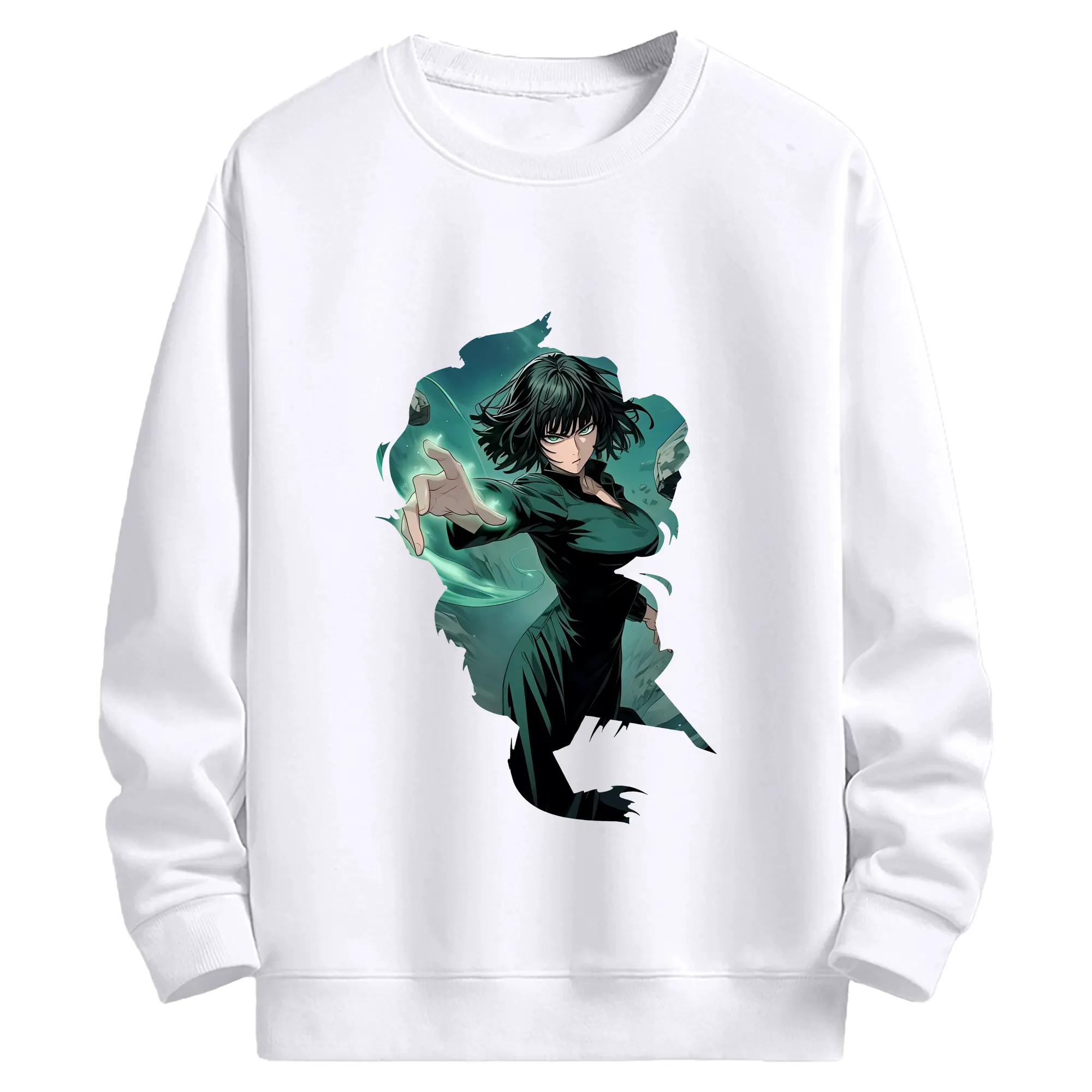 ワンパンマン グッズ 地獄のフブキ - 高品質 クルーネック スウェット ・ コットン59％ ポリエステル41％ ・ ユニセックス 長袖 トレーナー ・ カジュアル デイリー スポーツ 散歩用