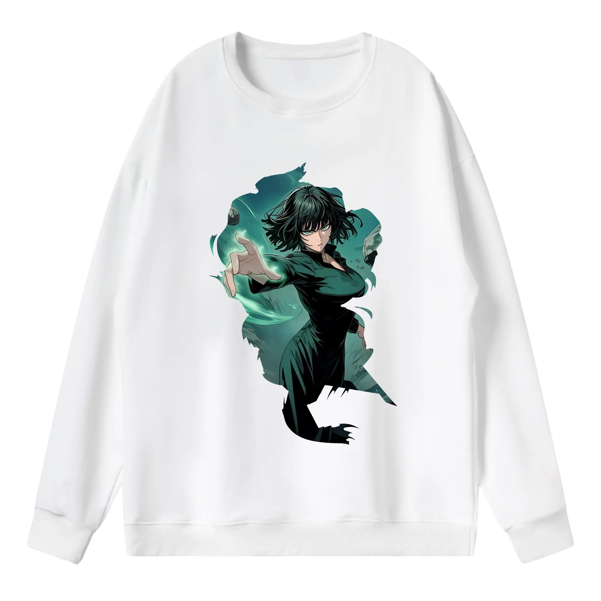 ワンパンマン グッズ 地獄のフブキ - 薄手 クルーネック スウェット 裏毛260g · ポリエステル 春秋向け カジュアル 男女兼用 · トレーナー デイリー スポーツ 散歩に最適