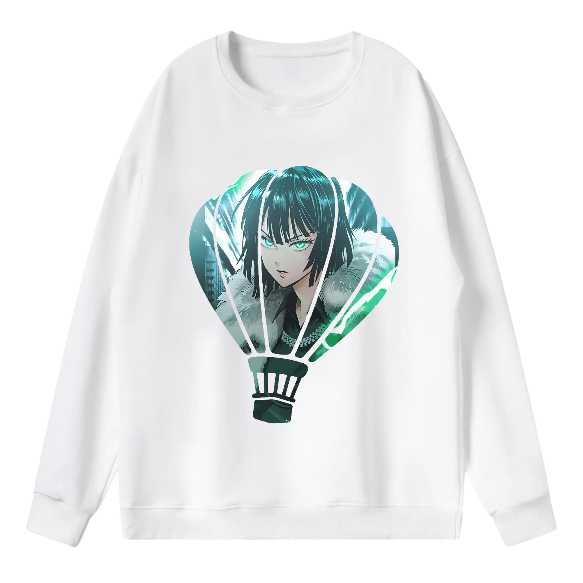 ワンパンマン グッズ 地獄のフブキ - 薄手 クルーネック スウェット 裏毛260g · ポリエステル 春秋向け カジュアル 男女兼用 · トレーナー デイリー スポーツ 散歩に最適