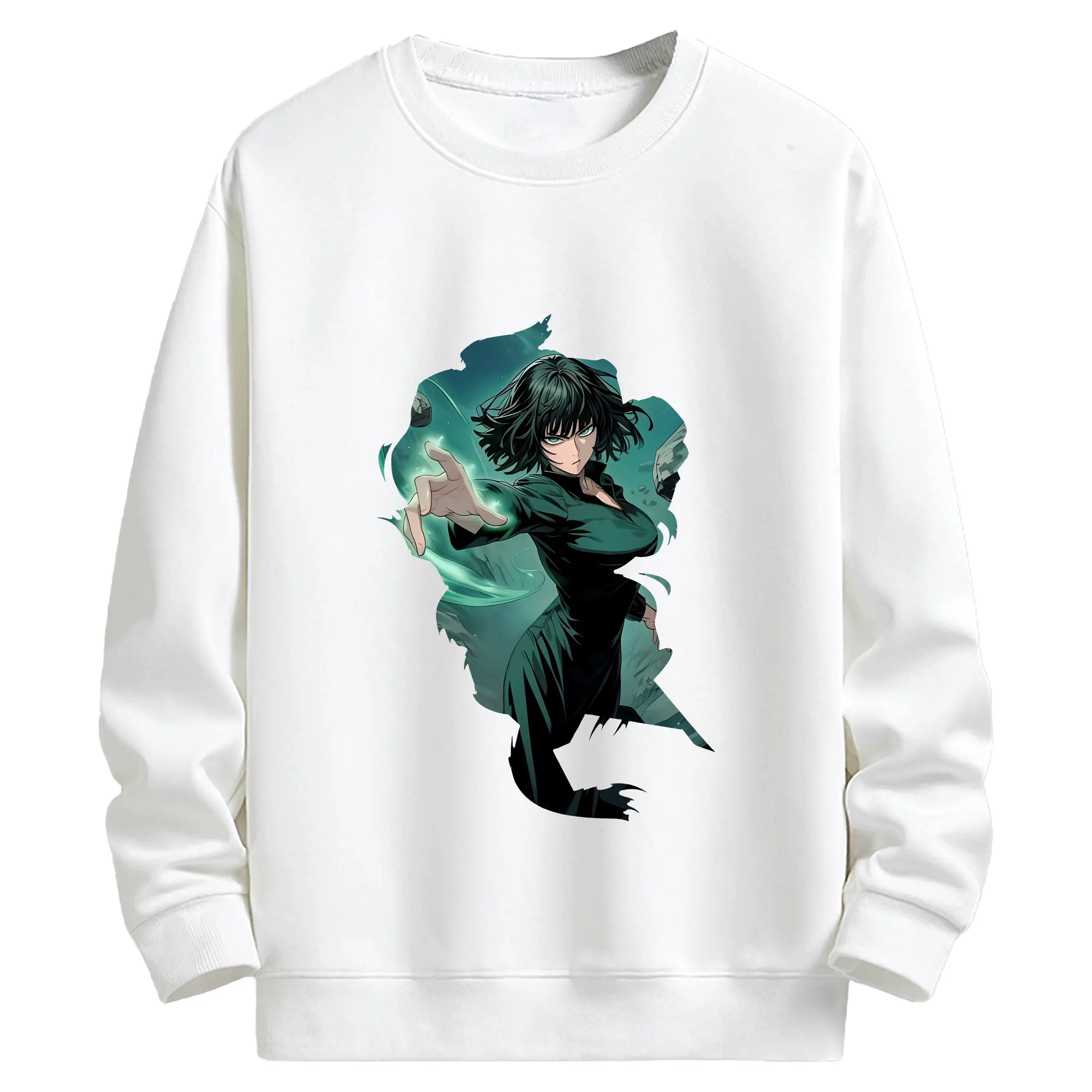 ワンパンマン グッズ 地獄のフブキ - キッズ クルーネックスウェットシャツ ・ フロントプリント ・ 綿80％ ポリエステル20％ ・ 快適 通学 スポーツ 日常使い お散歩用