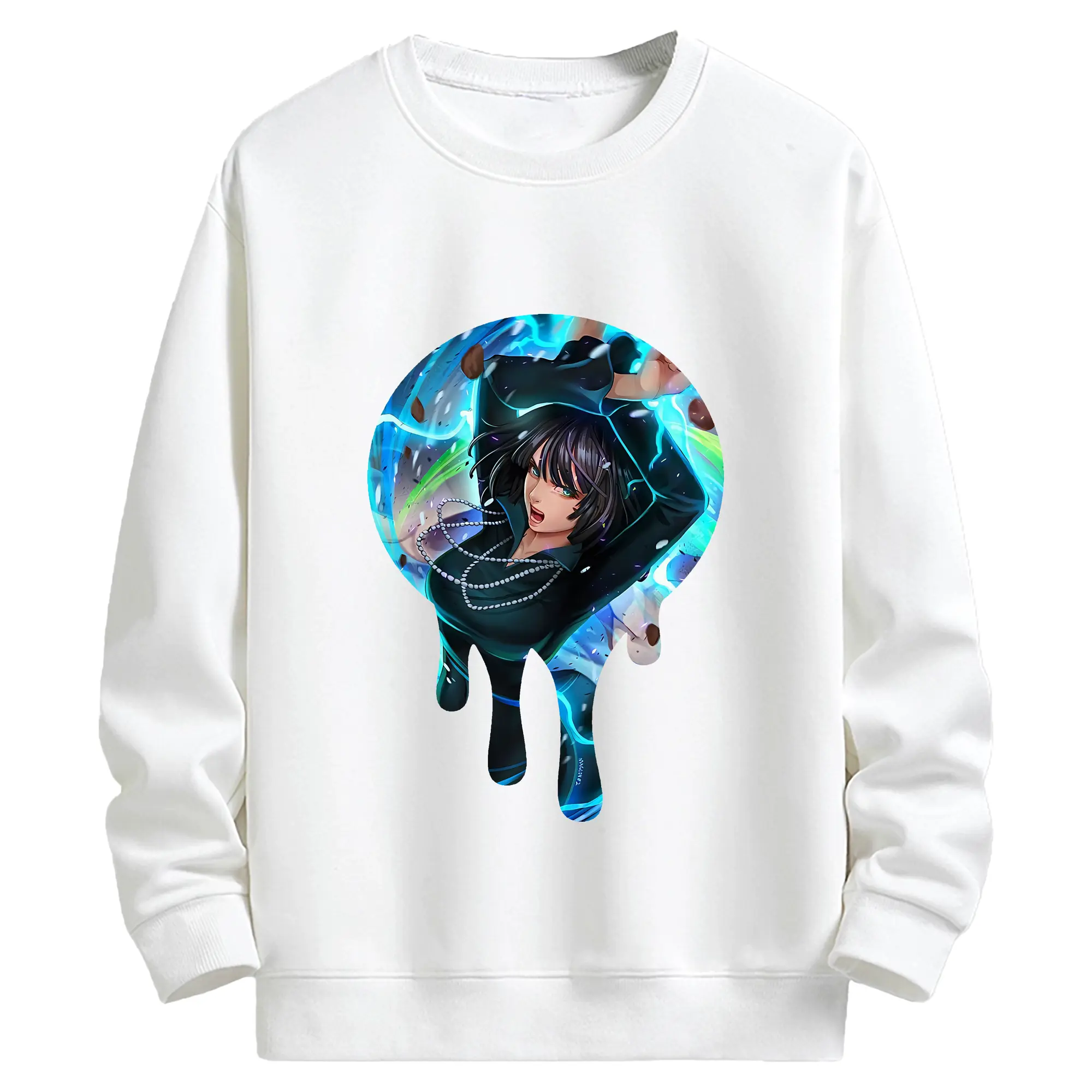 ワンパンマン グッズ 地獄のフブキ - キッズ クルーネックスウェットシャツ ・ フロントプリント ・ 綿80％ ポリエステル20％ ・ 快適 通学 スポーツ 日常使い お散歩用