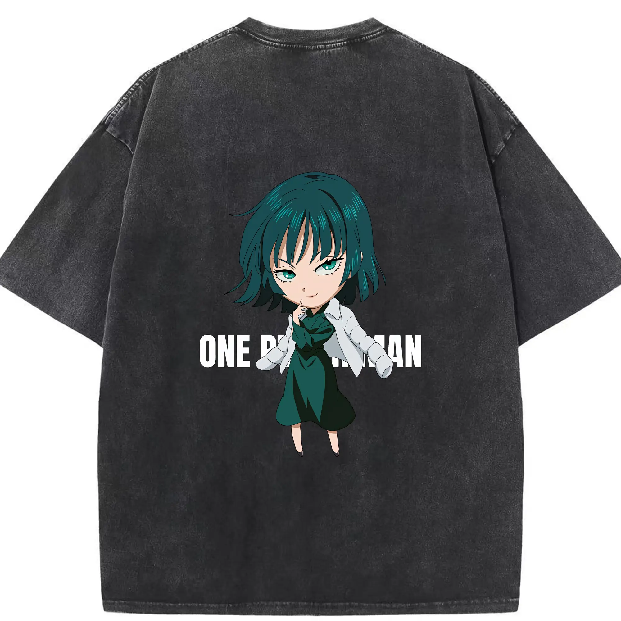 ワンパンマン グッズ 地獄のフブキ - 綿100％ ヴィンテージ風 半袖Tシャツ ・ 背面プリント ・ 柔らか肌触り ・ 通気性 快適 ・ スポーツ カジュアル 外出用