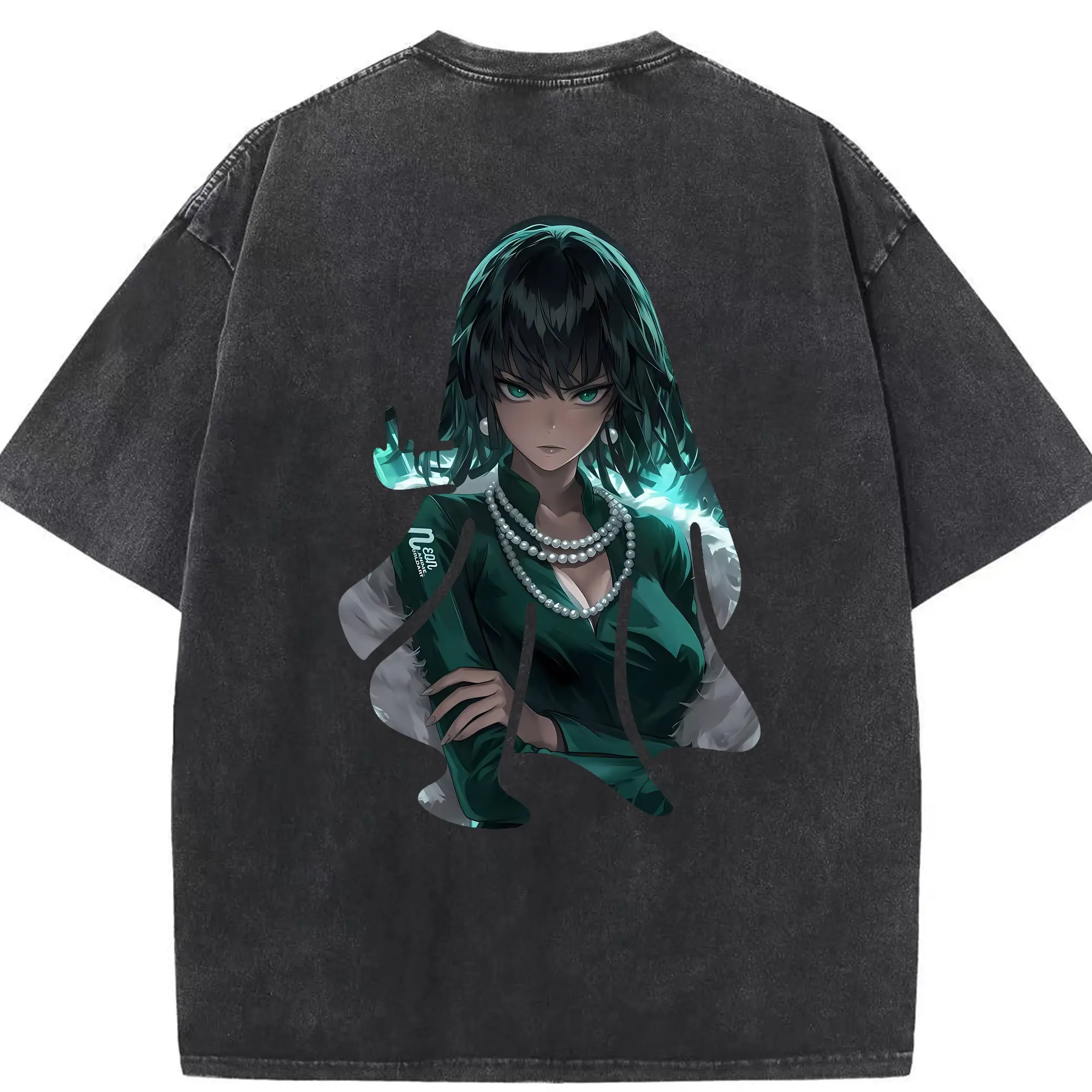 ワンパンマン グッズ 地獄のフブキ - 綿100％ ヴィンテージ風 半袖Tシャツ ・ 背面プリント ・ 柔らか肌触り ・ 通気性 快適 ・ スポーツ カジュアル 外出用