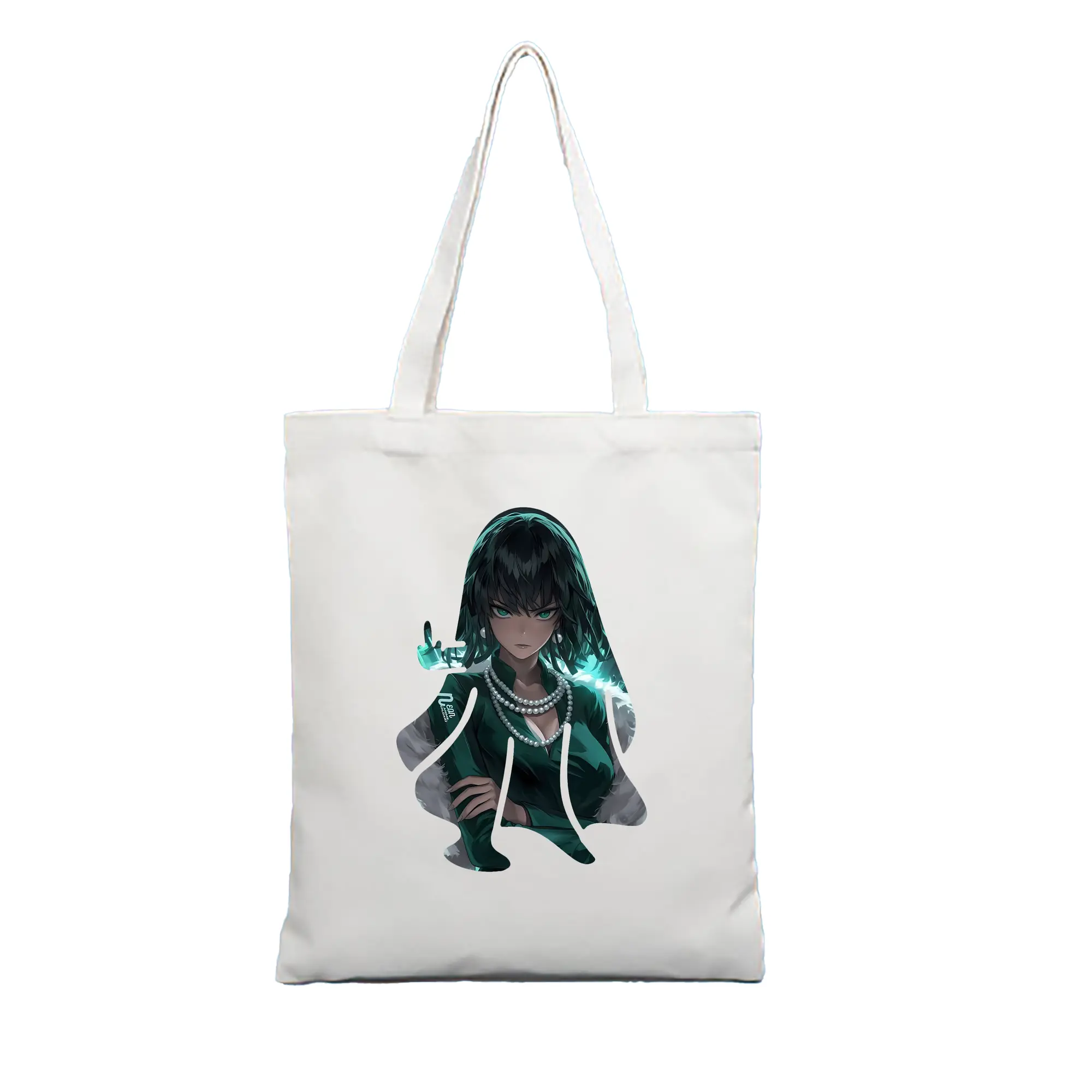 ワンパンマン グッズ 地獄のフブキ - 縦型キャンバス手提げバッグ（トートバッグ） ・ キャンバス素材 ・ ショッピング用 ・ 軽量 丈夫 お手入れ簡単