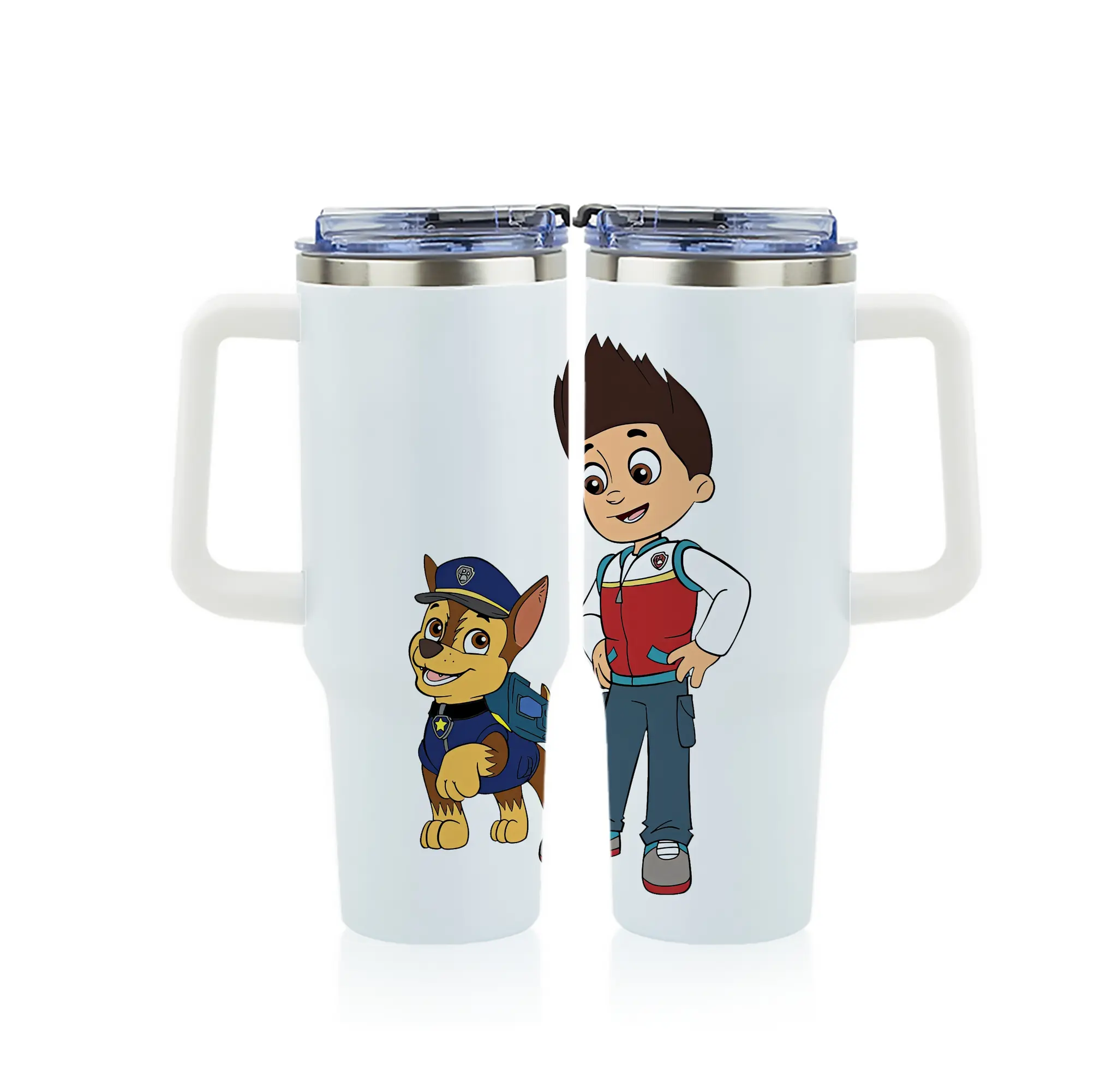 パウ・パトロール グッズ ライダー - 1200mL フルプリント車用タンブラー ・ 304ステンレス 内側 ・ 201ステンレス 外側 ・ 保温 保冷 ・ 通勤 ドライブ アウトドア用