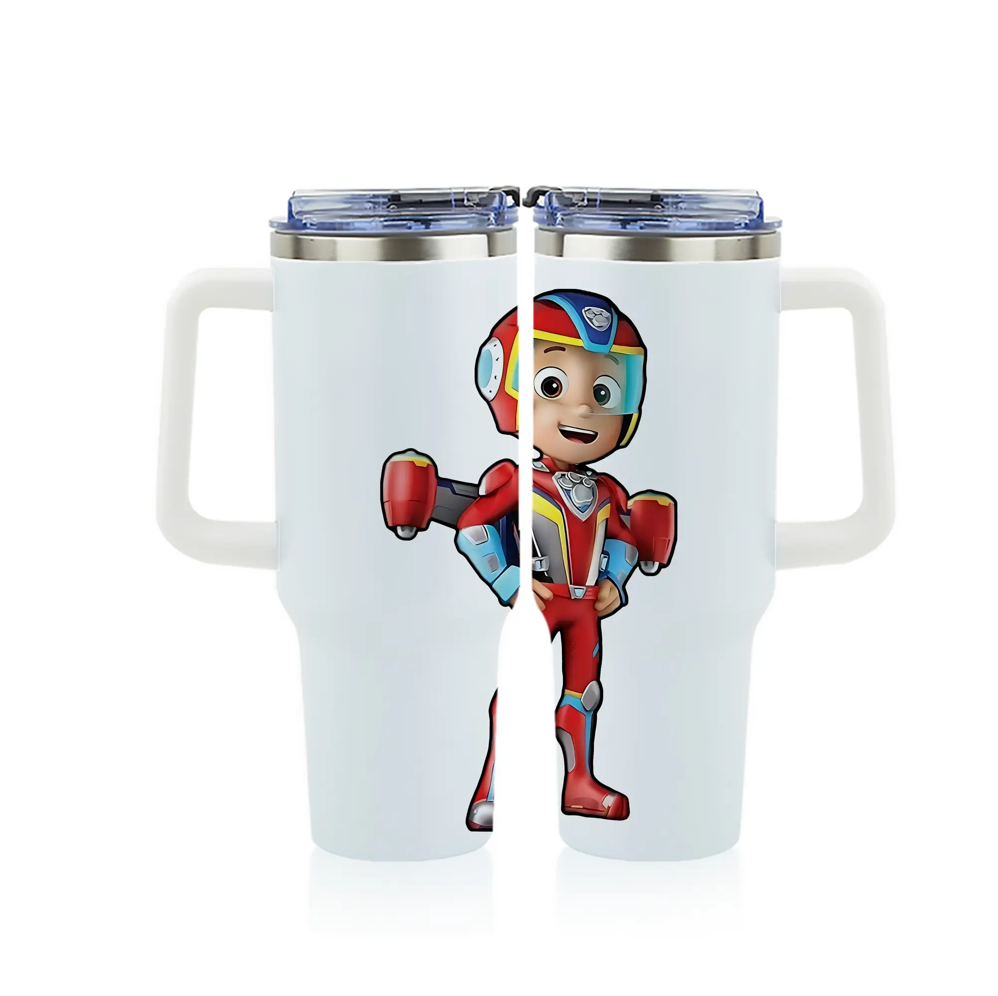 パウ・パトロール グッズ ライダー - 1200mL フルプリント車用タンブラー ・ 304ステンレス 内側 ・ 201ステンレス 外側 ・ 保温 保冷 ・ 通勤 ドライブ アウトドア用