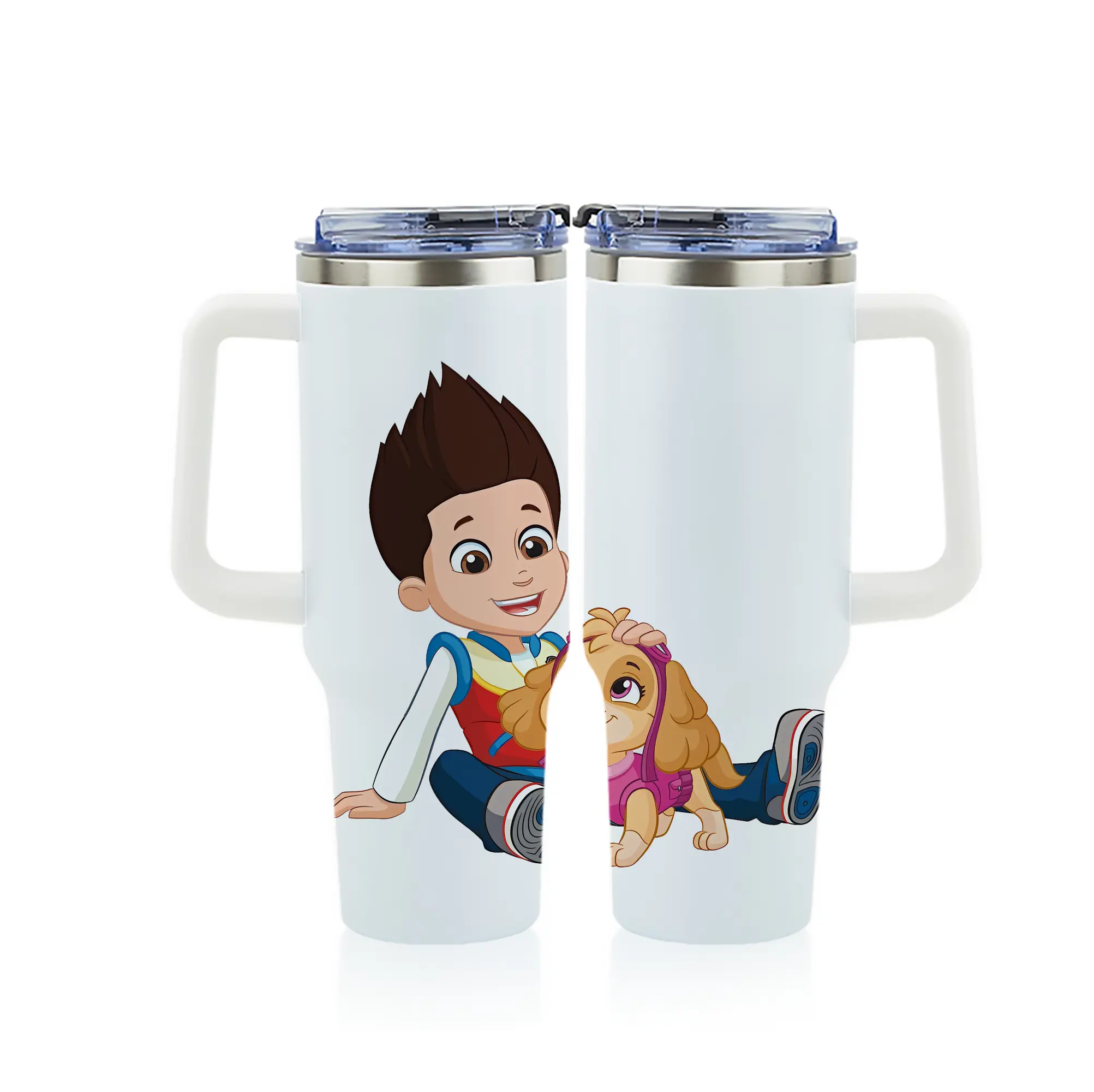 パウ・パトロール グッズ ライダー - 1200mL フルプリント車用タンブラー ・ 304ステンレス 内側 ・ 201ステンレス 外側 ・ 保温 保冷 ・ 通勤 ドライブ アウトドア用