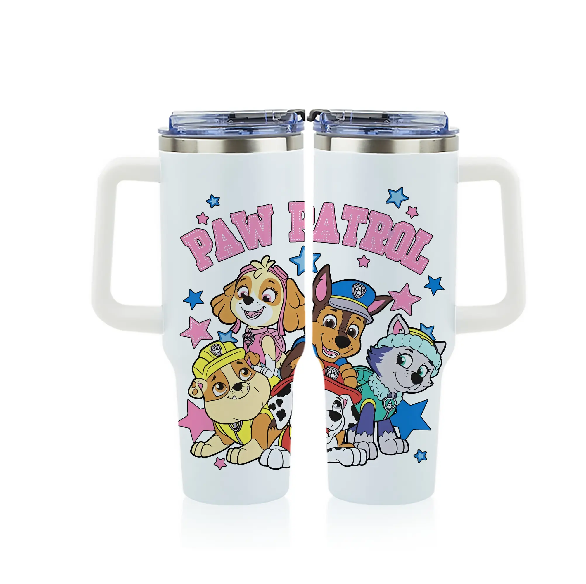 パウ・パトロール グッズ チェイス - 1200mL フルプリント車用タンブラー ・ 304ステンレス 内側 ・ 201ステンレス 外側 ・ 保温 保冷 ・ 通勤 ドライブ アウトドア用