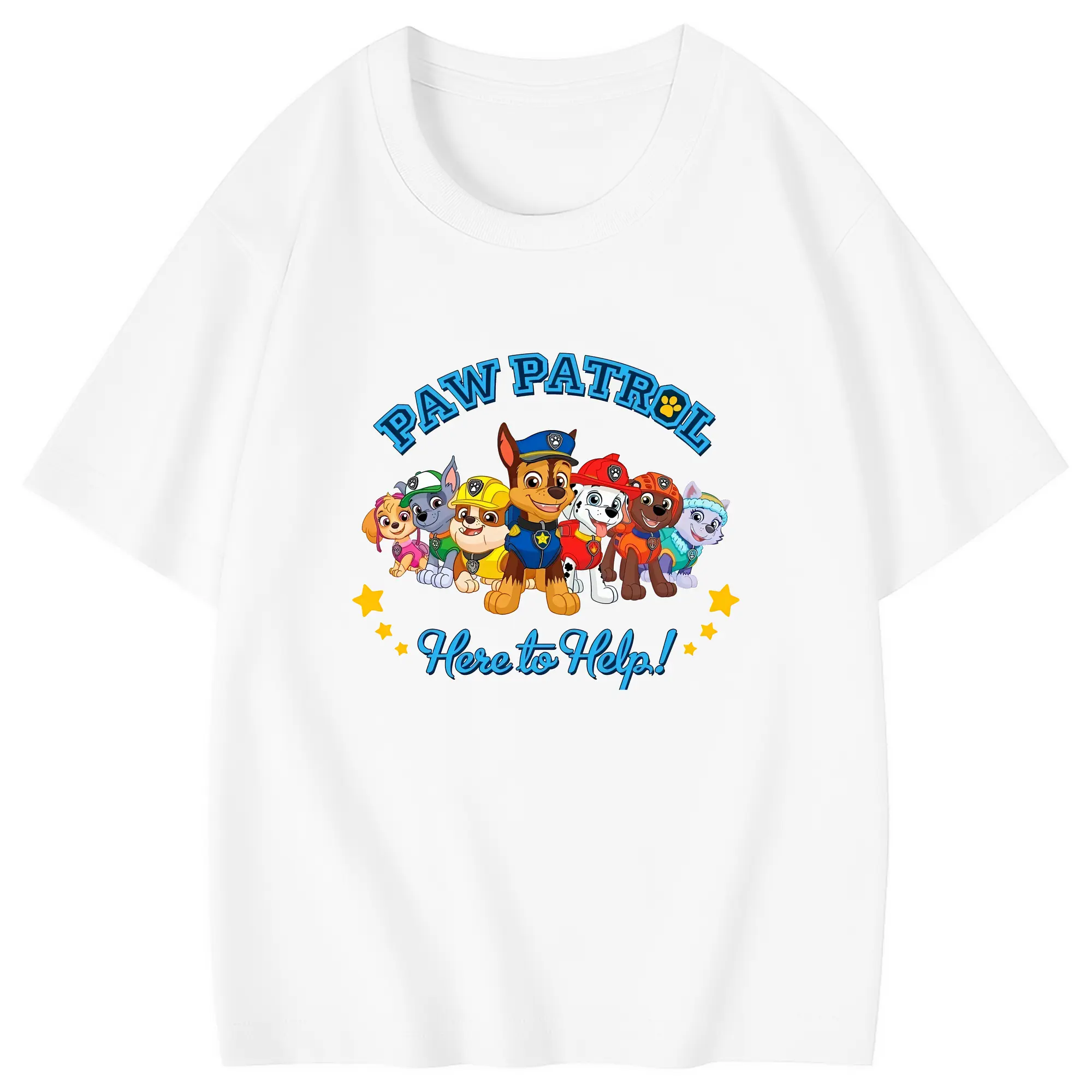 パウ・パトロール グッズ チェイス - 綿100％ キッズTシャツ ・ フロントプリント ・ 快適 通気性 ・ スポーツ カジュアル 散歩用