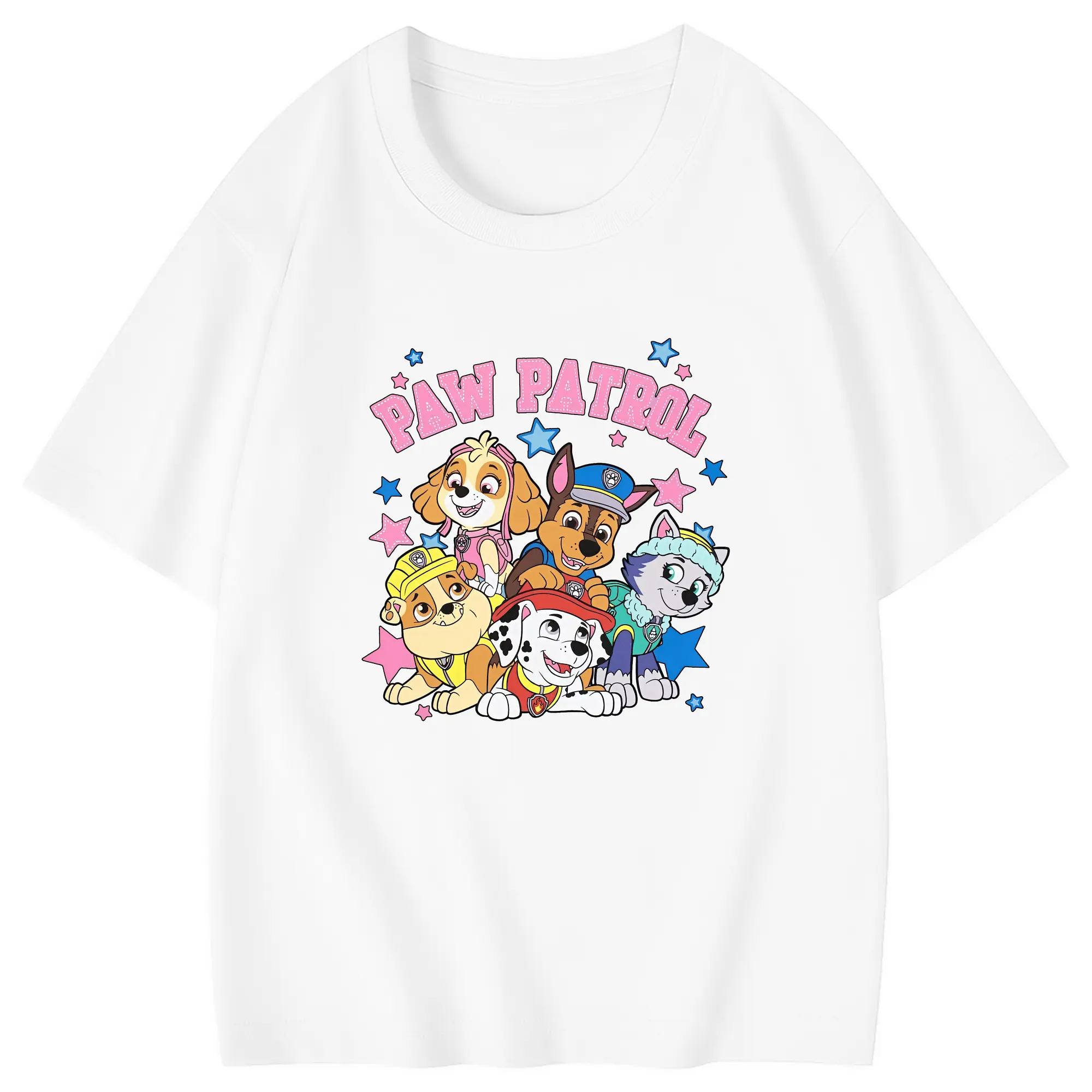 パウ・パトロール グッズ チェイス - 綿100％ キッズTシャツ ・ フロントプリント ・ 快適 通気性 ・ スポーツ カジュアル 散歩用