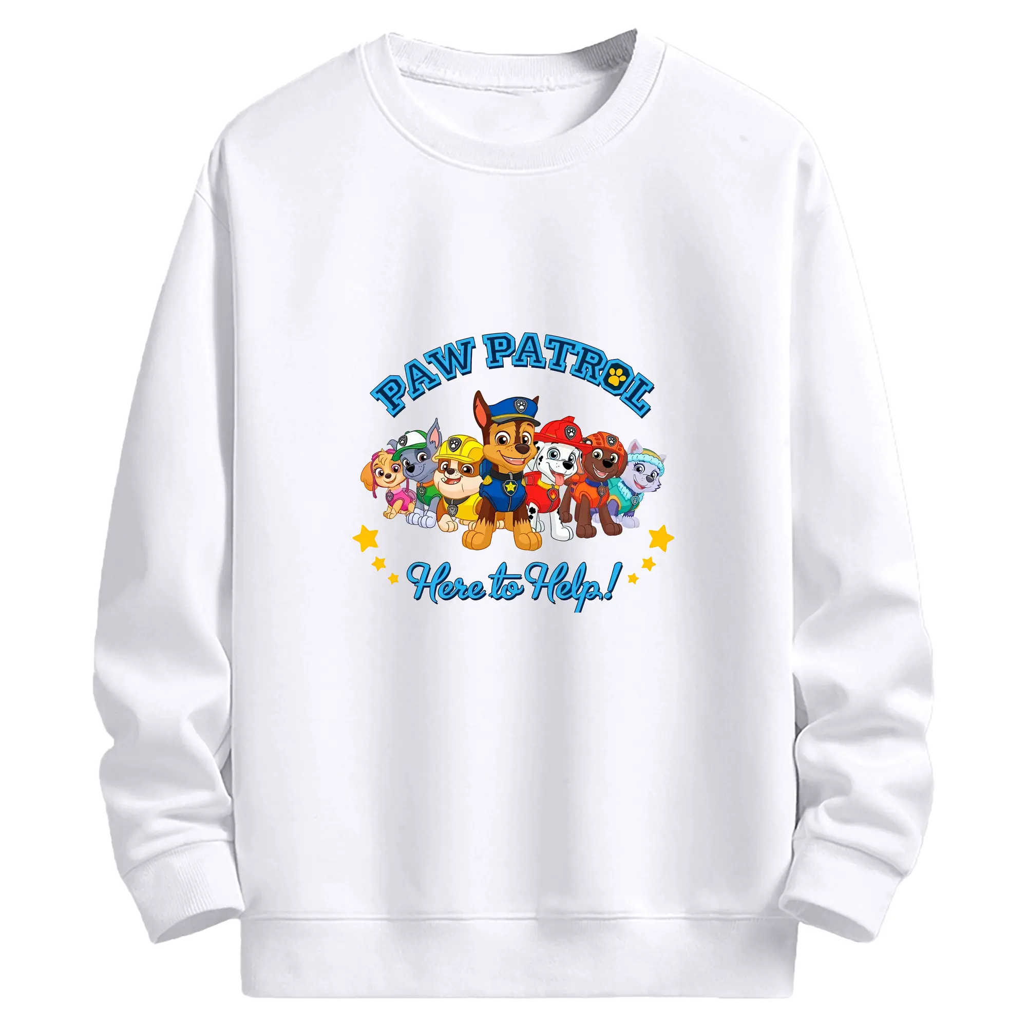 パウ・パトロール グッズ チェイス - 高品質 クルーネック スウェット ・ コットン59％ ポリエステル41％ ・ ユニセックス 長袖 トレーナー ・ カジュアル デイリー スポーツ 散歩用