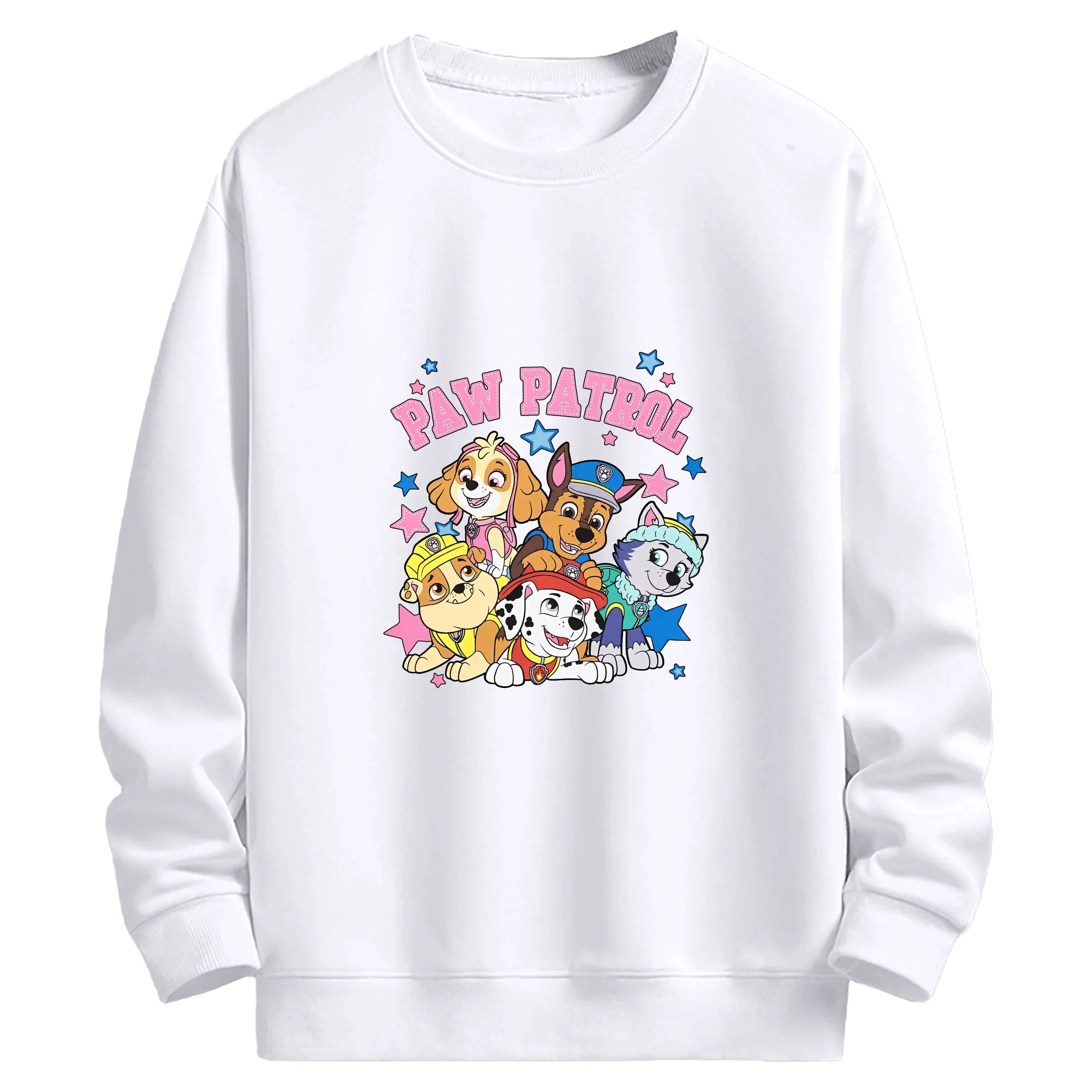 パウ・パトロール グッズ チェイス - 高品質 クルーネック スウェット ・ コットン59％ ポリエステル41％ ・ ユニセックス 長袖 トレーナー ・ カジュアル デイリー スポーツ 散歩用