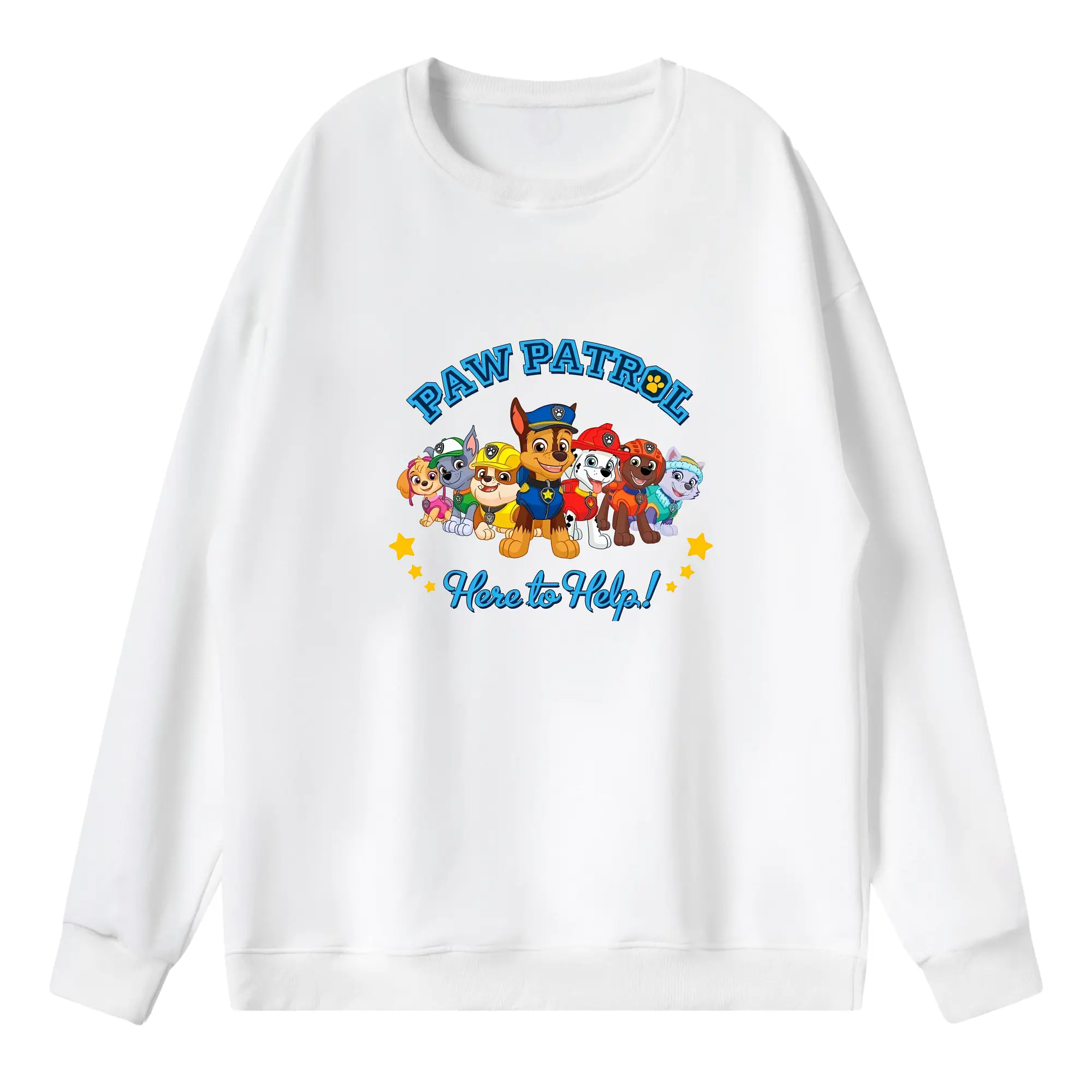 パウ・パトロール グッズ チェイス - 薄手 クルーネック スウェット 裏毛260g · ポリエステル 春秋向け カジュアル 男女兼用 · トレーナー デイリー スポーツ 散歩に最適