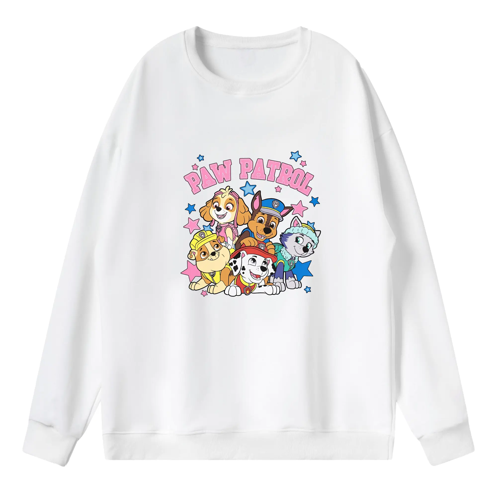 パウ・パトロール グッズ チェイス - 薄手 クルーネック スウェット 裏毛260g · ポリエステル 春秋向け カジュアル 男女兼用 · トレーナー デイリー スポーツ 散歩に最適