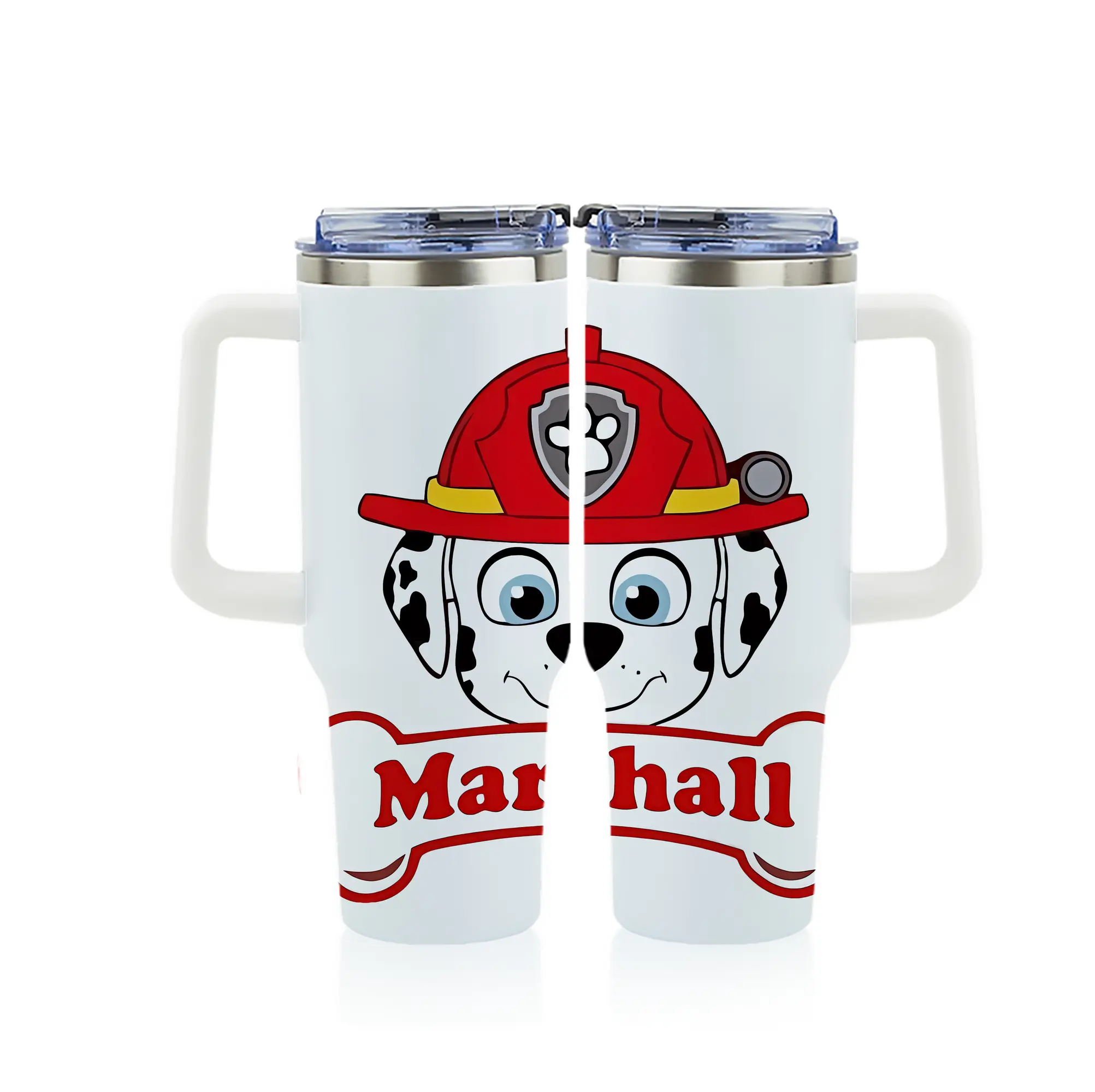 パウ・パトロール グッズ マーシャル - 1200mL フルプリント車用タンブラー ・ 304ステンレス 内側 ・ 201ステンレス 外側 ・ 保温 保冷 ・ 通勤 ドライブ アウトドア用