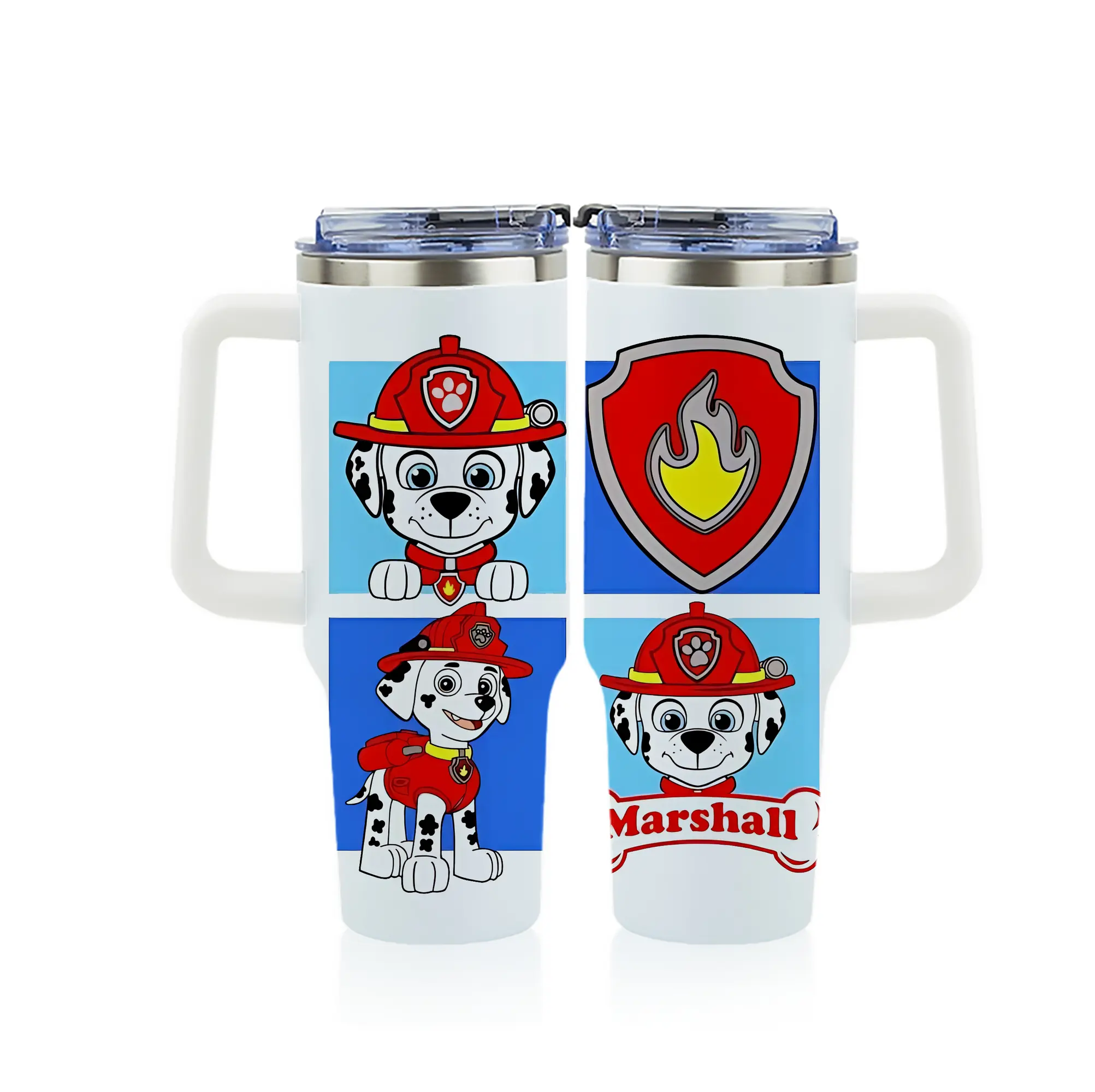 パウ・パトロール グッズ マーシャル - 1200mL フルプリント車用タンブラー ・ 304ステンレス 内側 ・ 201ステンレス 外側 ・ 保温 保冷 ・ 通勤 ドライブ アウトドア用