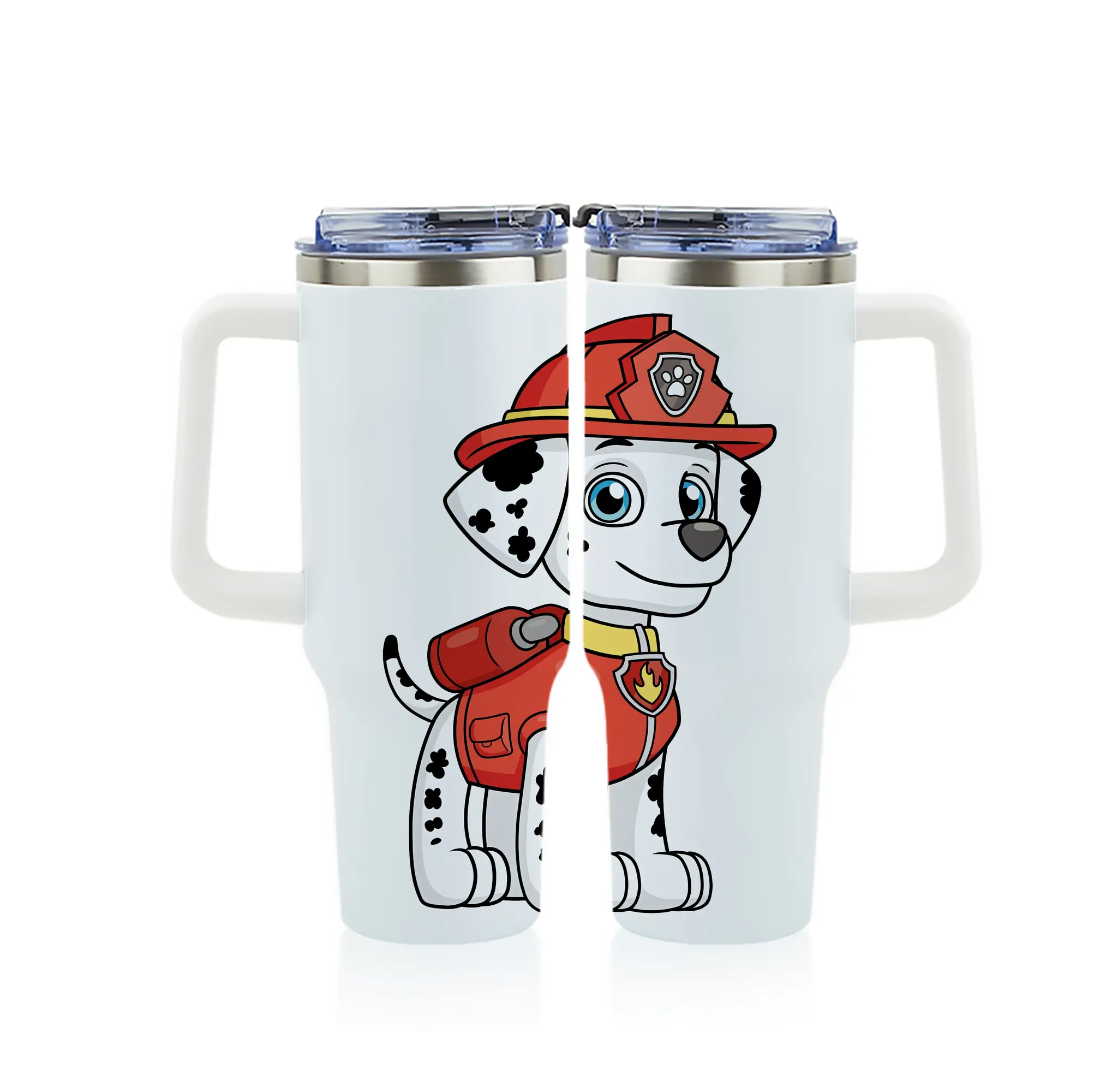 パウ・パトロール グッズ マーシャル - 1200mL フルプリント車用タンブラー ・ 304ステンレス 内側 ・ 201ステンレス 外側 ・ 保温 保冷 ・ 通勤 ドライブ アウトドア用