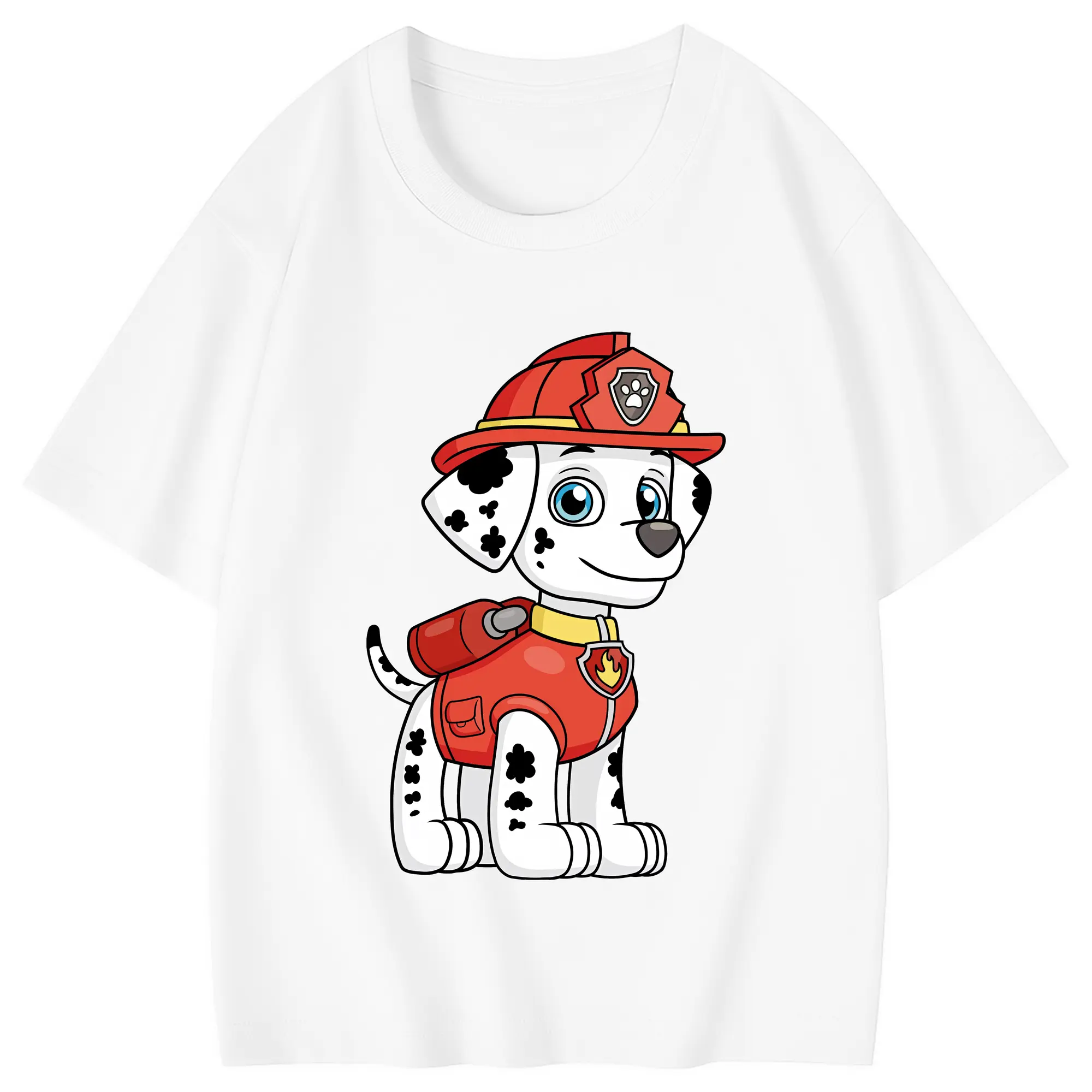 パウ・パトロール グッズ マーシャル - 綿100％ キッズTシャツ ・ フロントプリント ・ 快適 通気性 ・ スポーツ カジュアル 散歩用