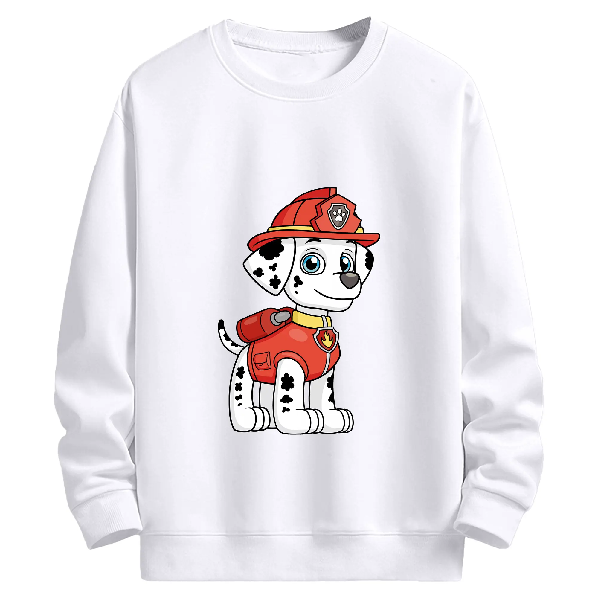 パウ・パトロール グッズ マーシャル - 高品質 クルーネック スウェット ・ コットン59％ ポリエステル41％ ・ ユニセックス 長袖 トレーナー ・ カジュアル デイリー スポーツ 散歩用