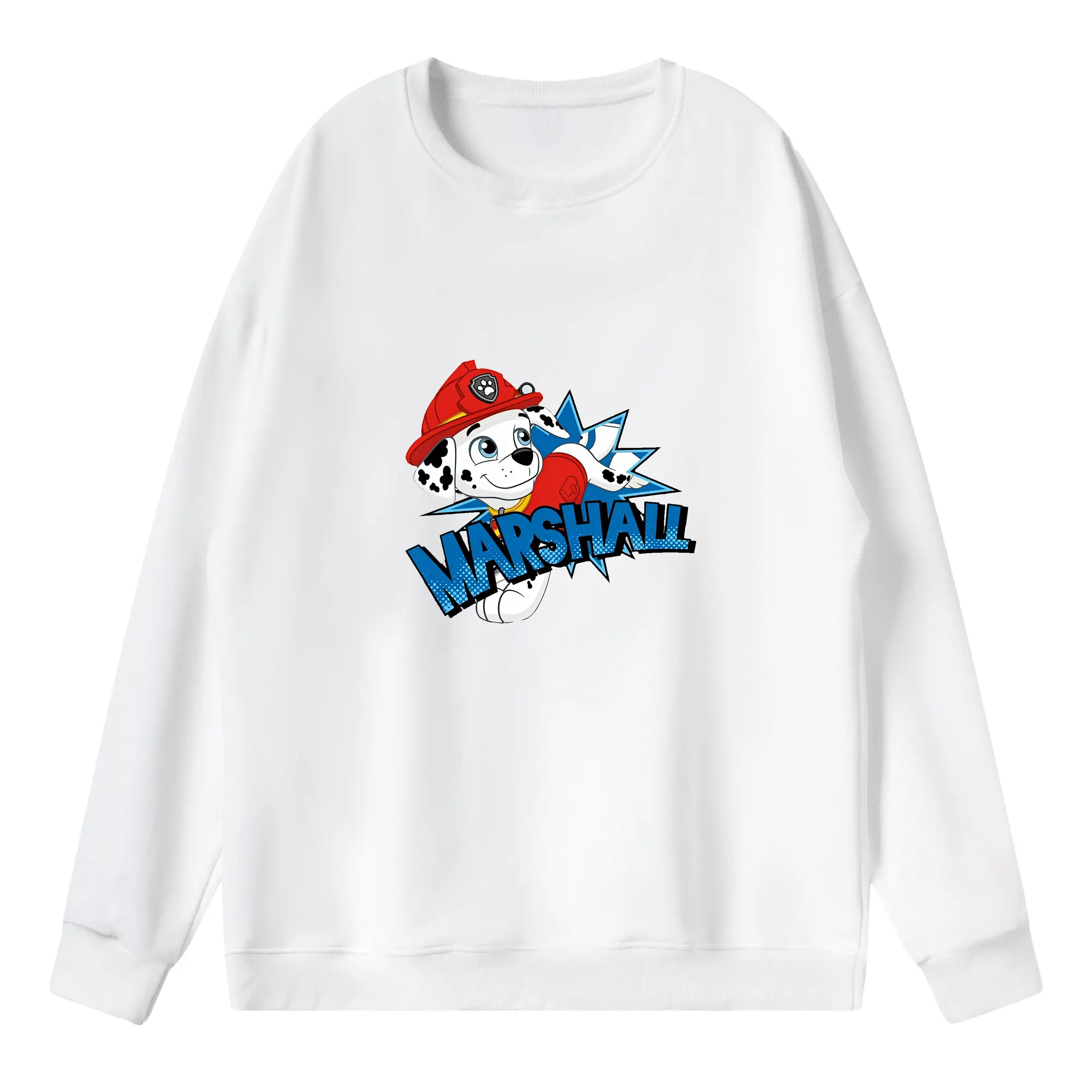 パウ・パトロール グッズ マーシャル - 薄手 クルーネック スウェット 裏毛260g · ポリエステル 春秋向け カジュアル 男女兼用 · トレーナー デイリー スポーツ 散歩に最適