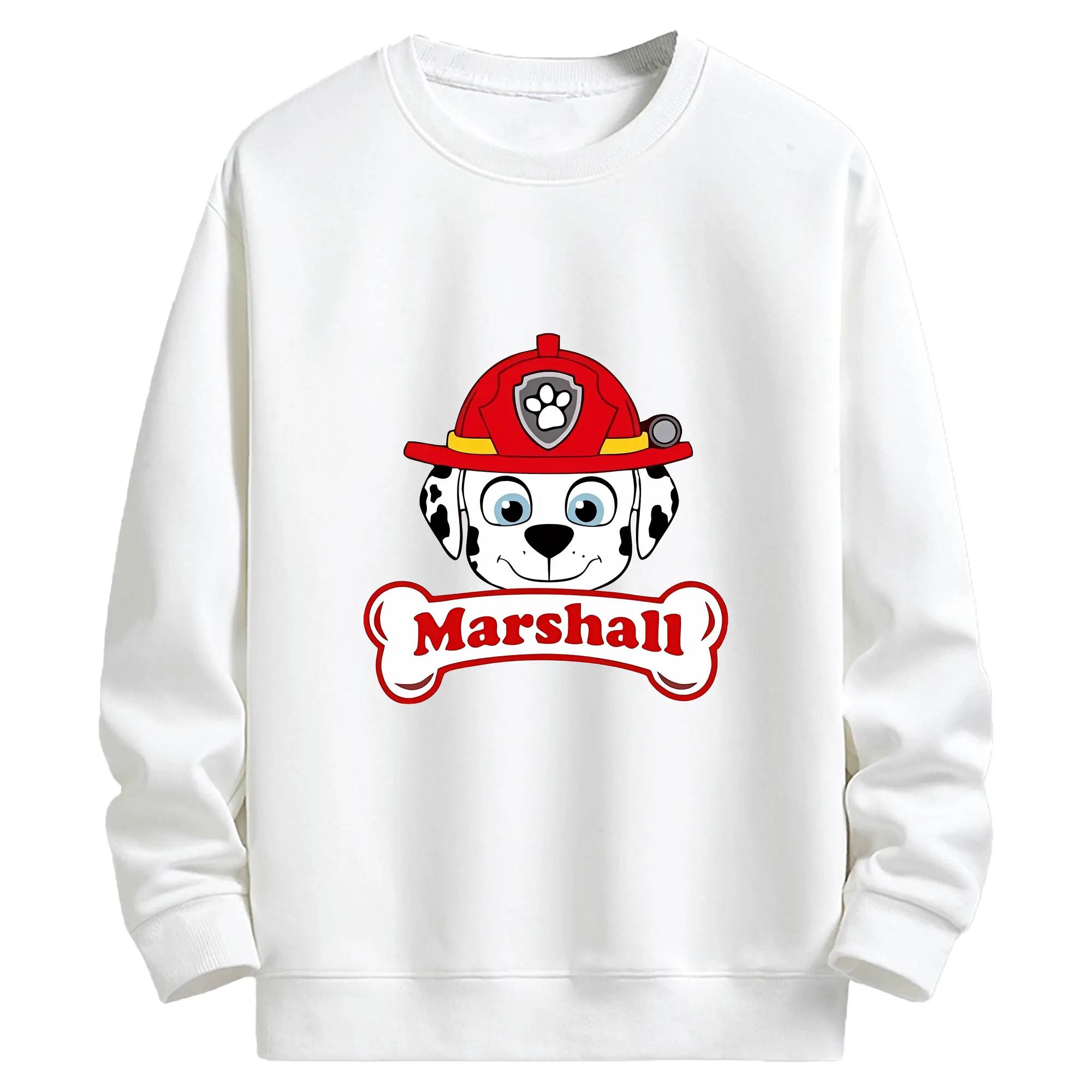 パウ・パトロール グッズ マーシャル - キッズ クルーネックスウェットシャツ ・ フロントプリント ・ 綿80％ ポリエステル20％ ・ 快適 通学 スポーツ 日常使い お散歩用