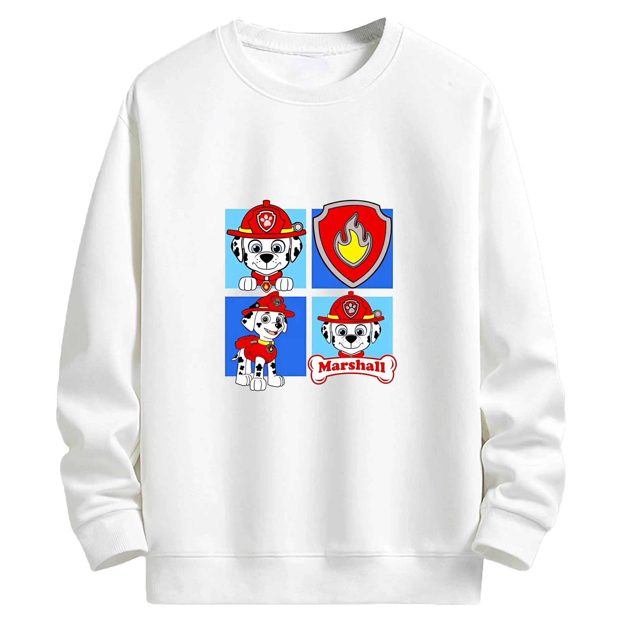 パウ・パトロール グッズ マーシャル - キッズ クルーネックスウェットシャツ ・ フロントプリント ・ 綿80％ ポリエステル20％ ・ 快適 通学 スポーツ 日常使い お散歩用